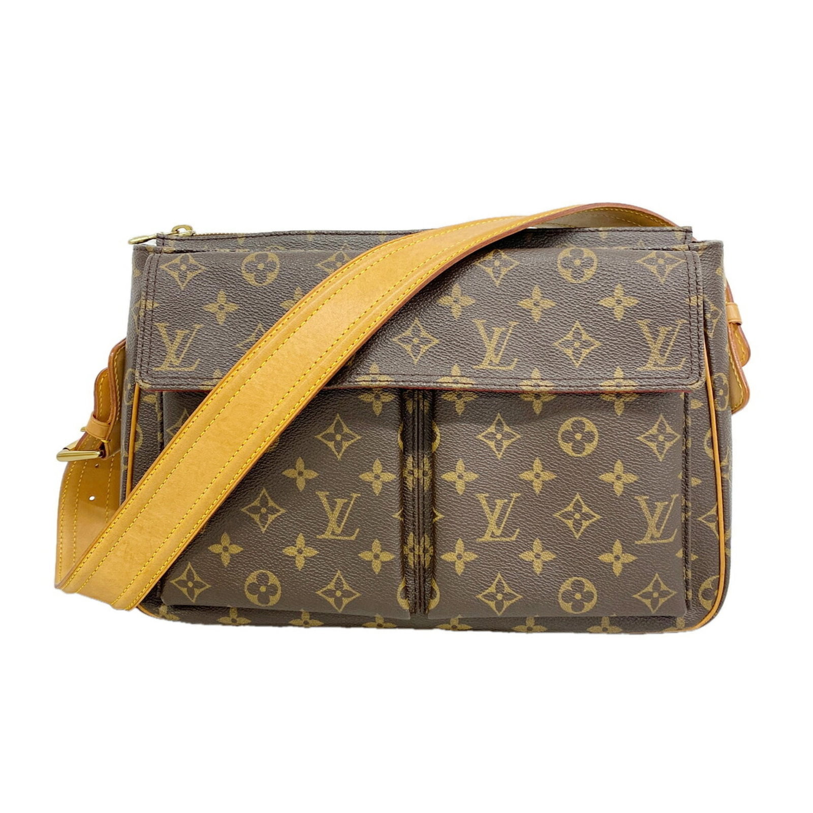 Shoulder Bag by Louis Vuitton: Shoulder Bag by Louis Vuitton Brown Louis Vuitton shoulder bag with a size of 22cm x 30cm x 10cm, featuring a classic design and signature monogram pattern. This stylish bag is made of high-quality