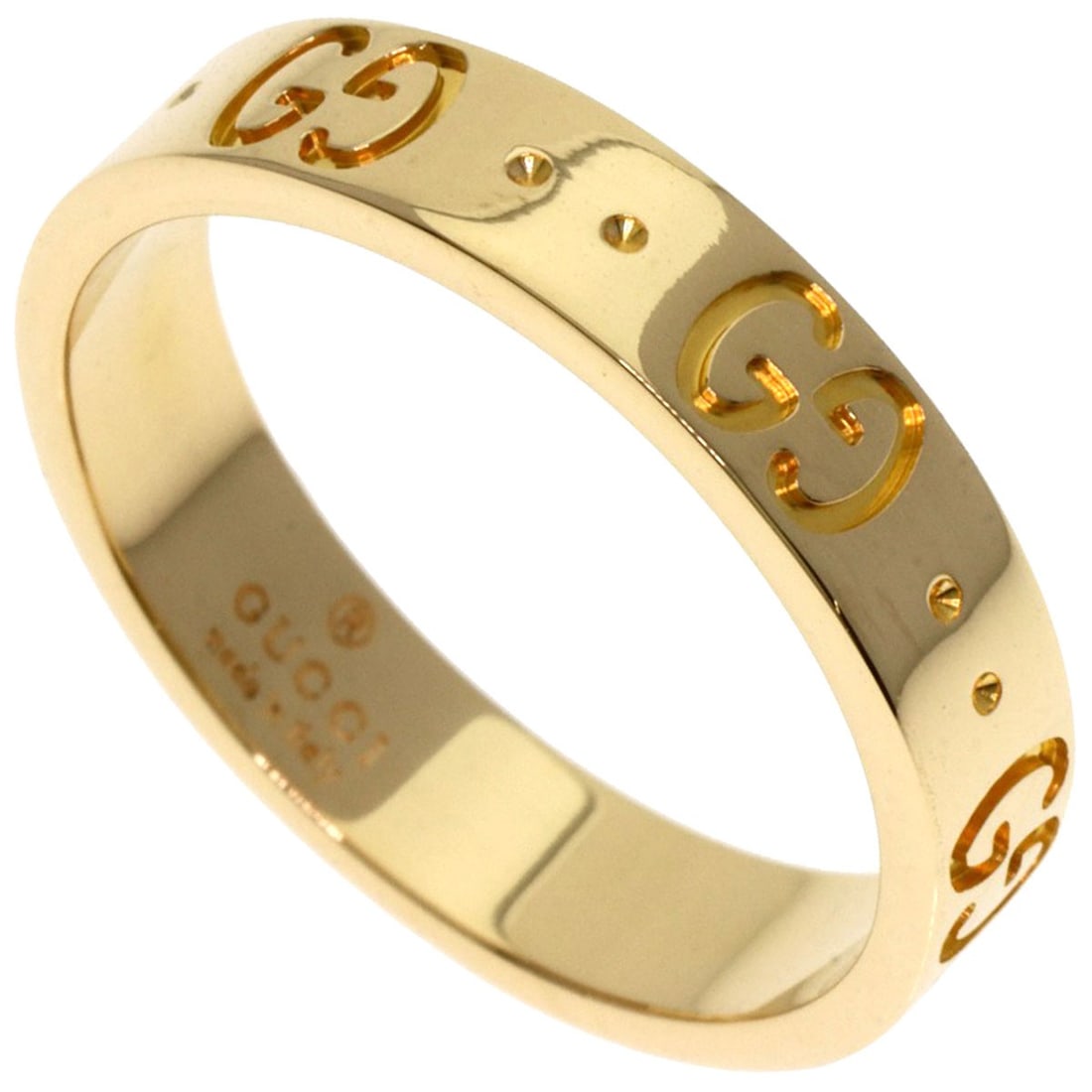 K18 Gold Yellow Ring Icon Gucci #12: K18 Gold Yellow Ring Icon Gucci #12 K18 Gold Yellow Ring Icon Gucci #12 is a stunning gold ring featuring K18 yellow gold material and a signature. This iconic Gucci ring boasts a sleek design and a g
