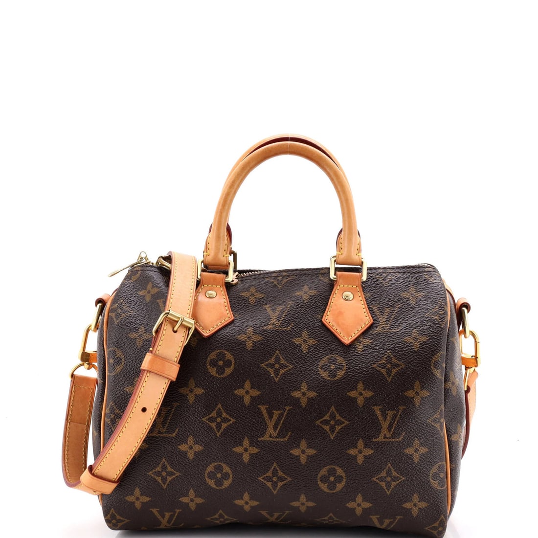 Speedy Bandouliere Bag 25 Monogram Canvas Louis Vuitton: Speedy Bandouliere Bag 25 Monogram Canvas Louis Vuitton The Speedy Bandouliere Bag 25 Monogram Canvas Louis Vuitton is a classic design with a timeless appeal. This brown canvas bag features a top