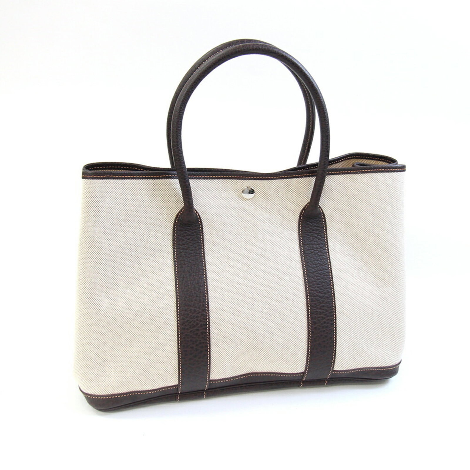Hermes Handbag Tote Bag Toile H Leather: Hermes Handbag Tote Bag Toile H Leather Toile H Leather Tote Bag from Hermes features a classic design with a signature Toile H print, crafted from high-quality leather and measuring 26cm x 36cm x