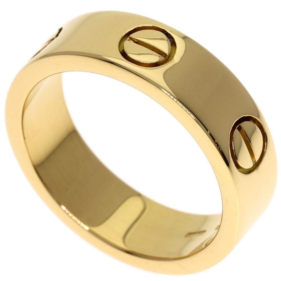 Yellow Gold K18 Ring Cartier Love: Yellow Gold K18 Ring Cartier Love K18 Yellow Gold Cartier Love Ring in Excellent Condition. This stunning yellow gold ring features the iconic Cartier Love design, crafted from high-quality K18 gold.
