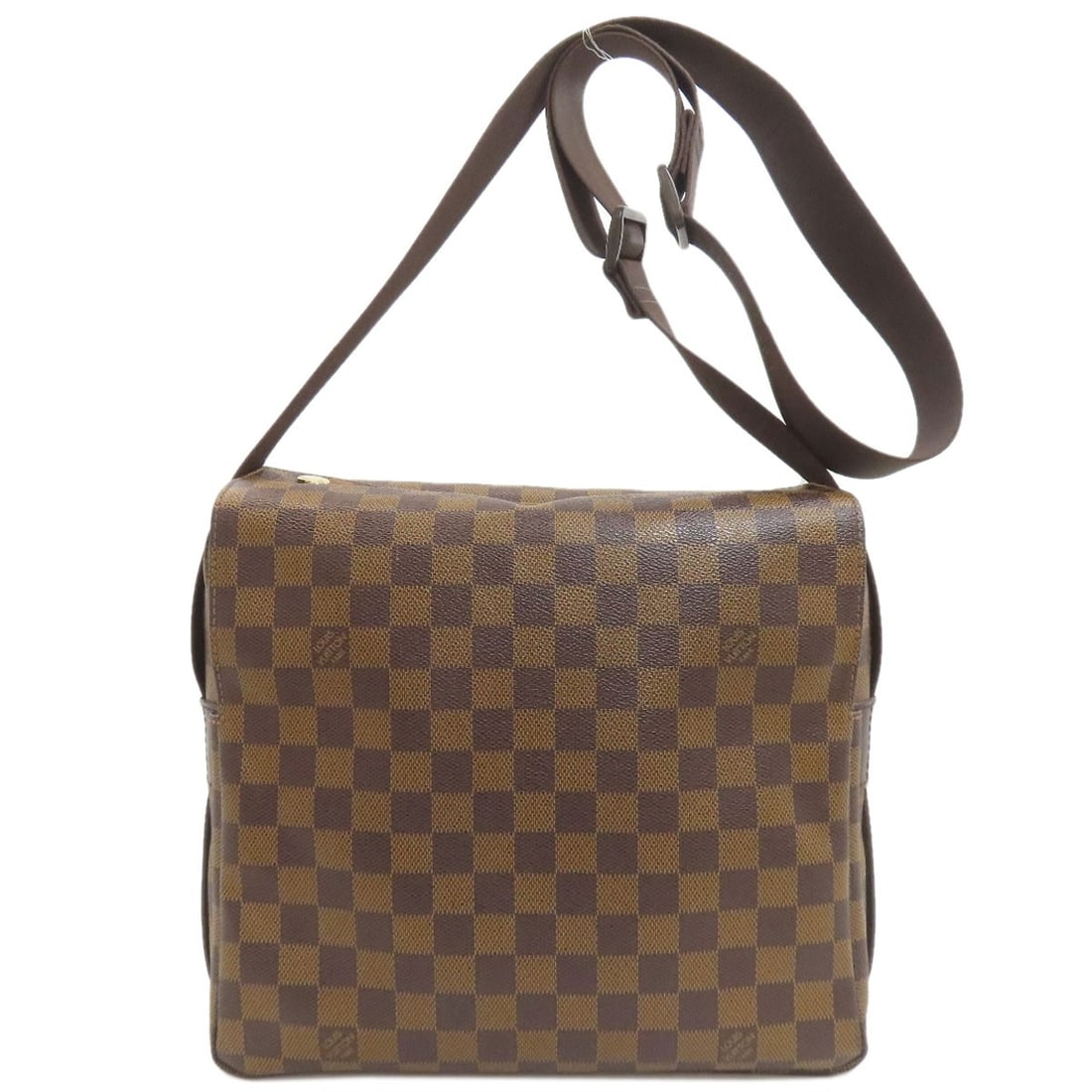 Louis Vuitton N45255 Naviglio Shoulder Bag Damier Canvas: Louis Vuitton N45255 Naviglio Shoulder Bag Damier Canvas Brown Damier canvas shoulder bag with classic Louis Vuitton design. This iconic N45255 Naviglio style features a timeless brown exterior and