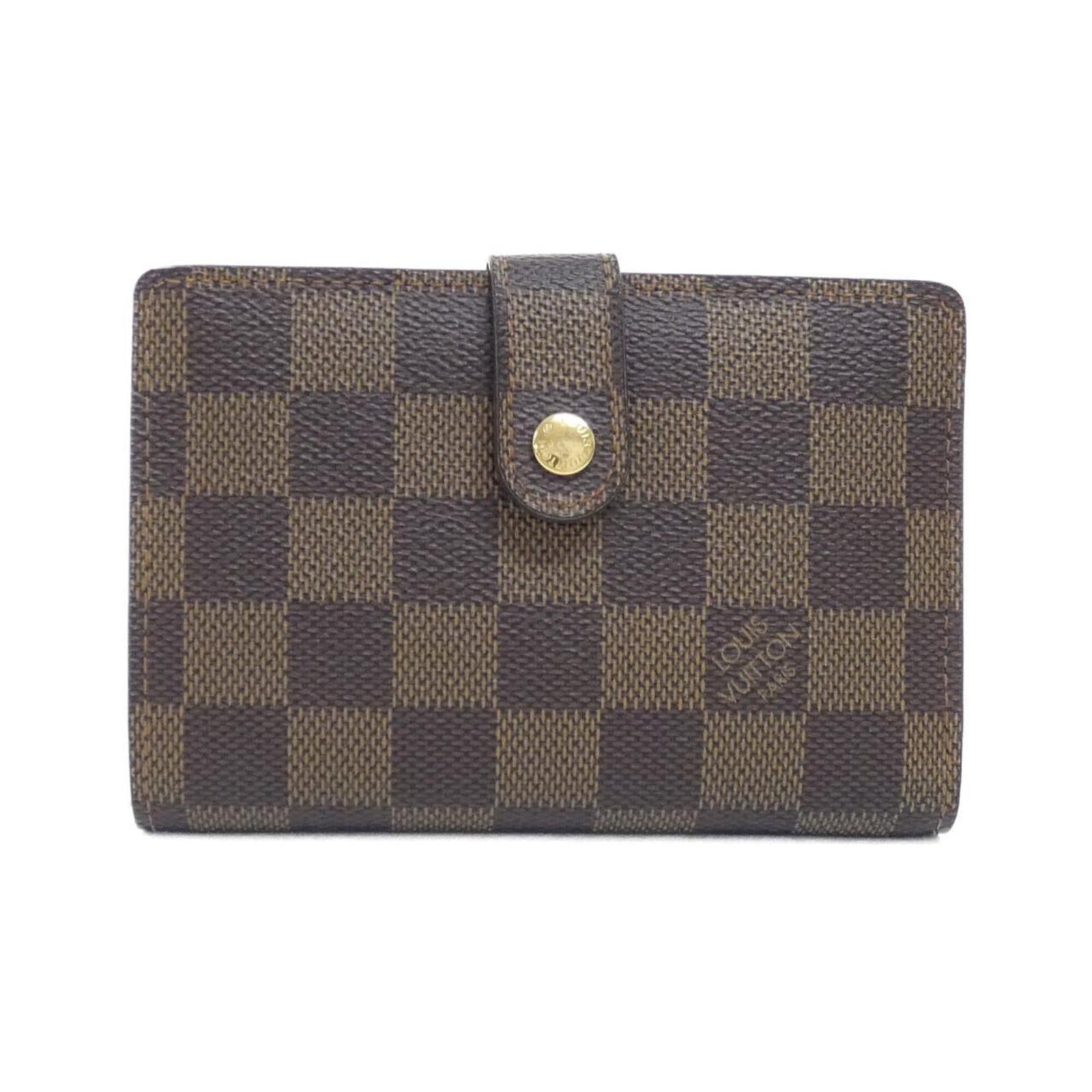 Coated Canvas Bi Fold Wallet Louis Vuitton: Coated Canvas Bi Fold Wallet Louis Vuitton Coated canvas bi-fold wallet from Louis Vuitton, featuring a classic design with a signature. Made from high-quality coated canvas, this wallet measures 9cm