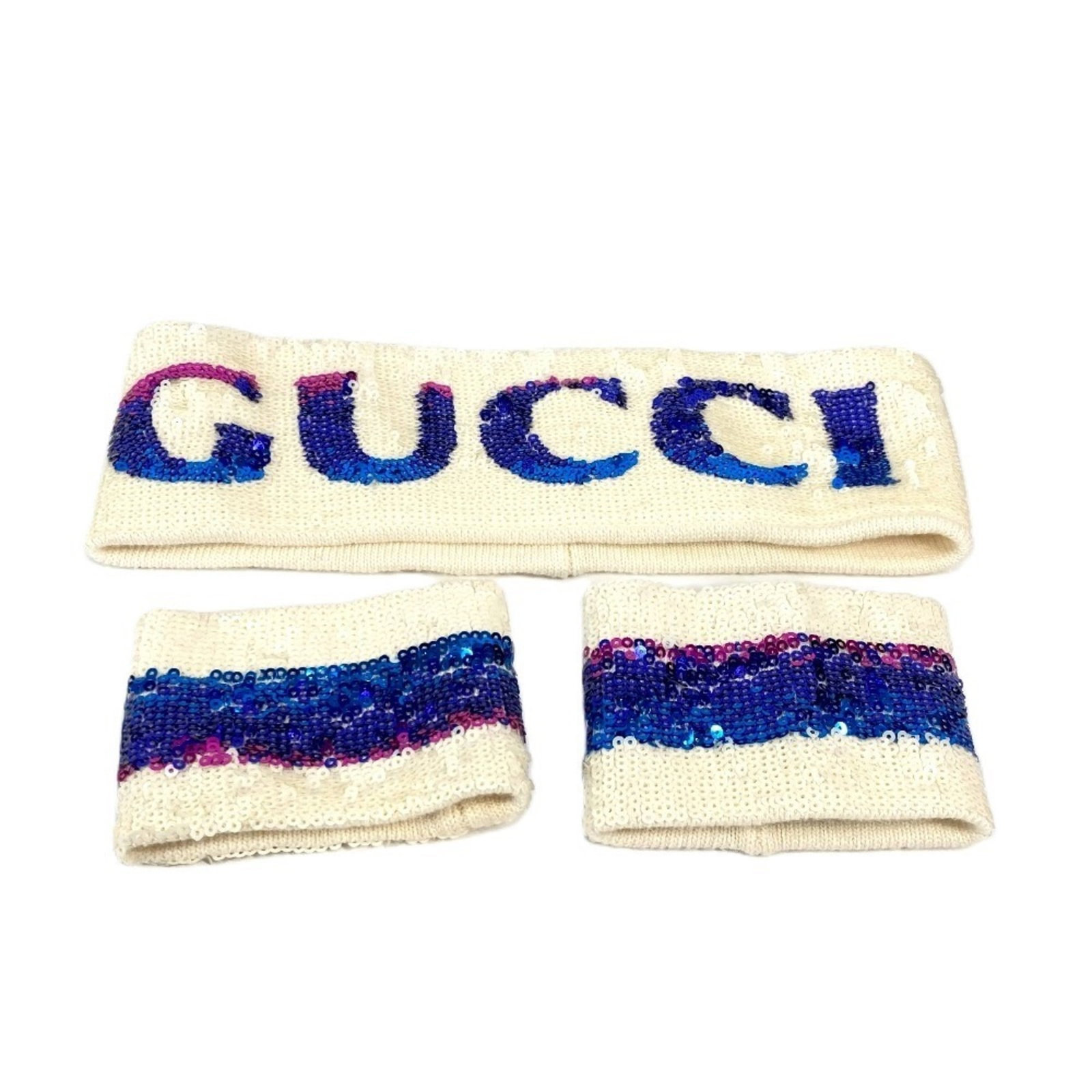 Cotton Hair Wrap Gucci: Cotton Hair Wrap Gucci Cotton Hair Wrap in Blue, Pink, or White - A Stylish Accessory from Gucci. Made from high-quality cotton, this hair wrap is available in three vibrant colors and comes in a