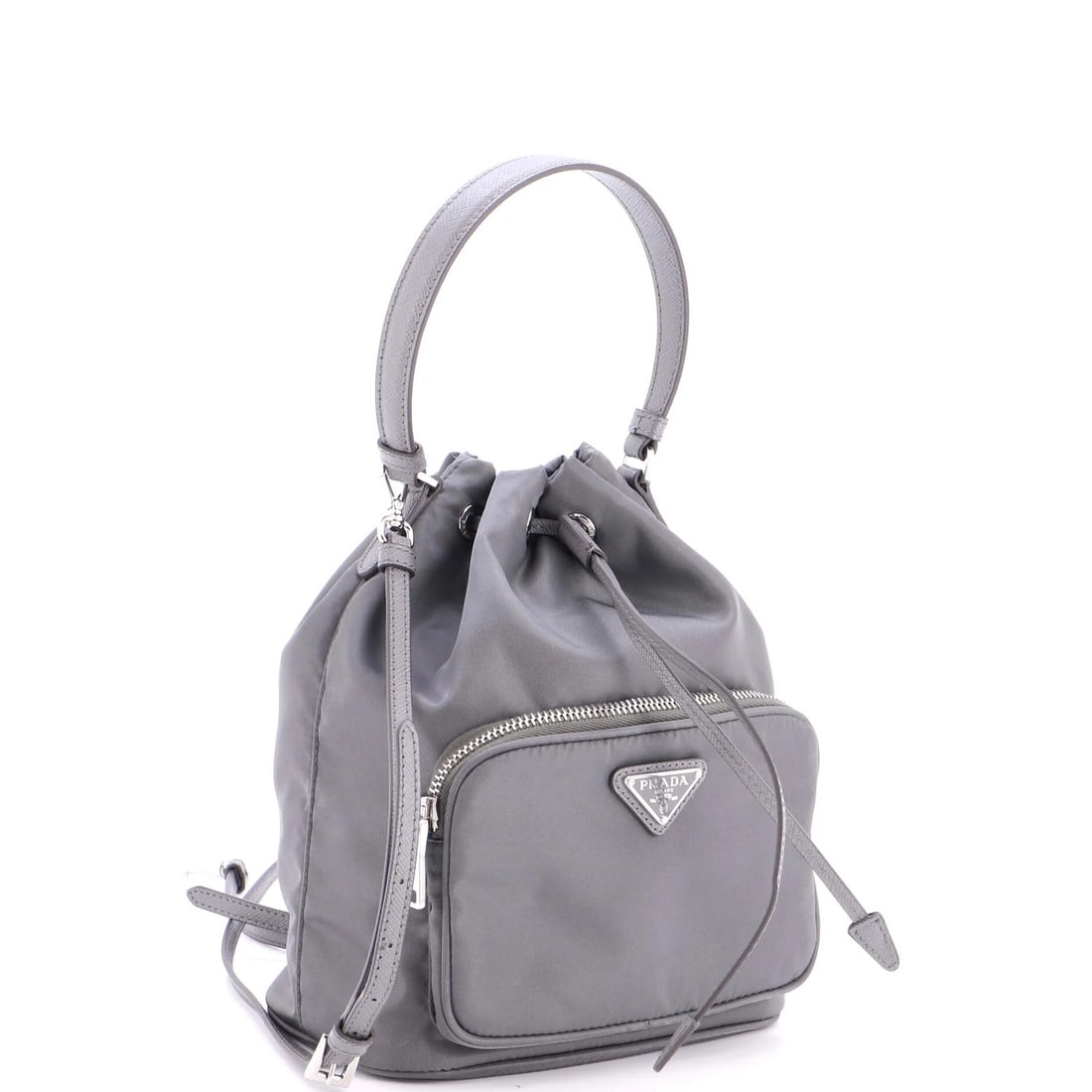 Drawstring Bucket Bag Re Nylon Small Prada - 2