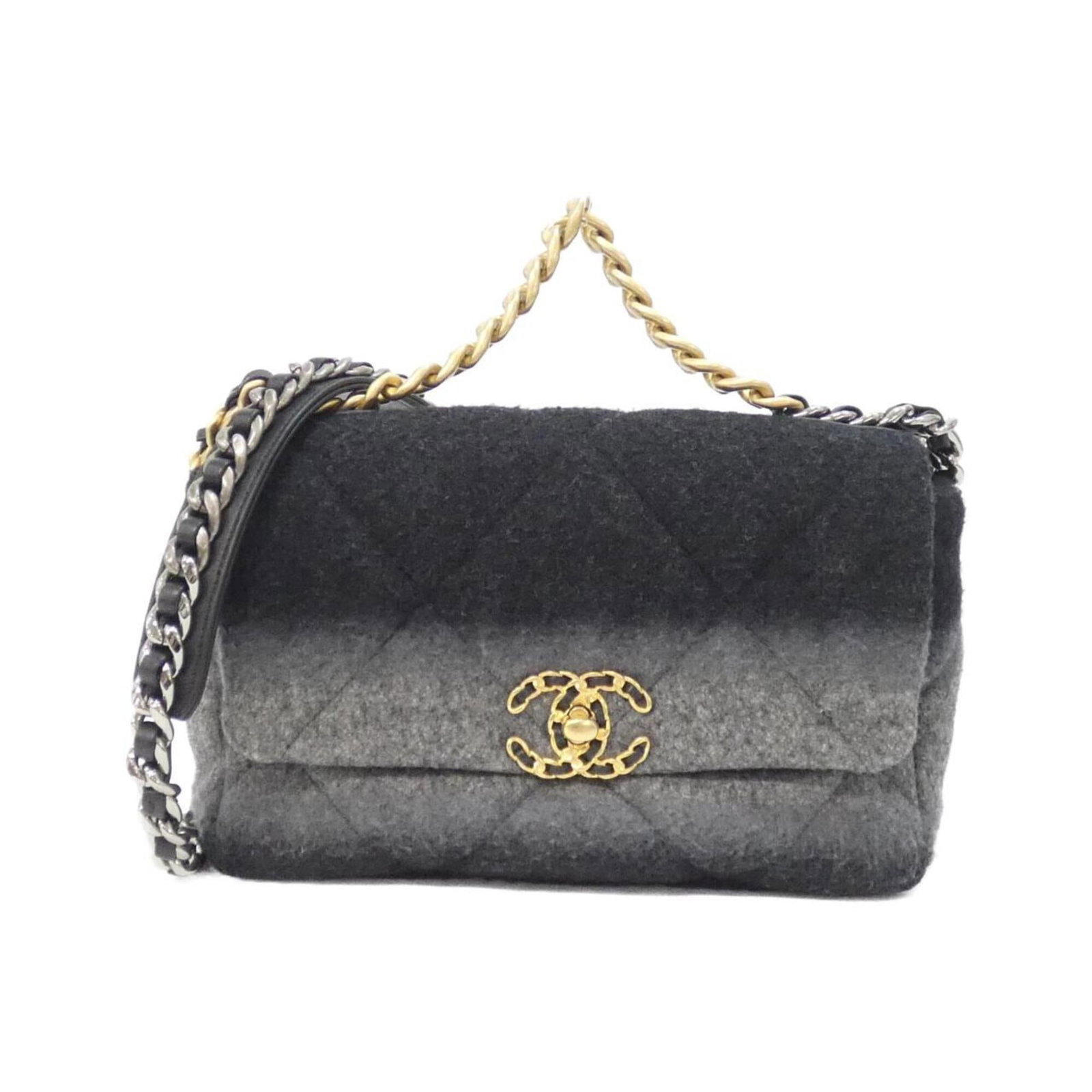 Shoulder Bag Wool Chanel: Shoulder Bag Wool Chanel The Chanel MPN AS1160 Shoulder Bag is crafted from luxurious wool, offering a sophisticated and timeless design. Measuring 17cm x 26cm x 8cm, this sleek black bag features a