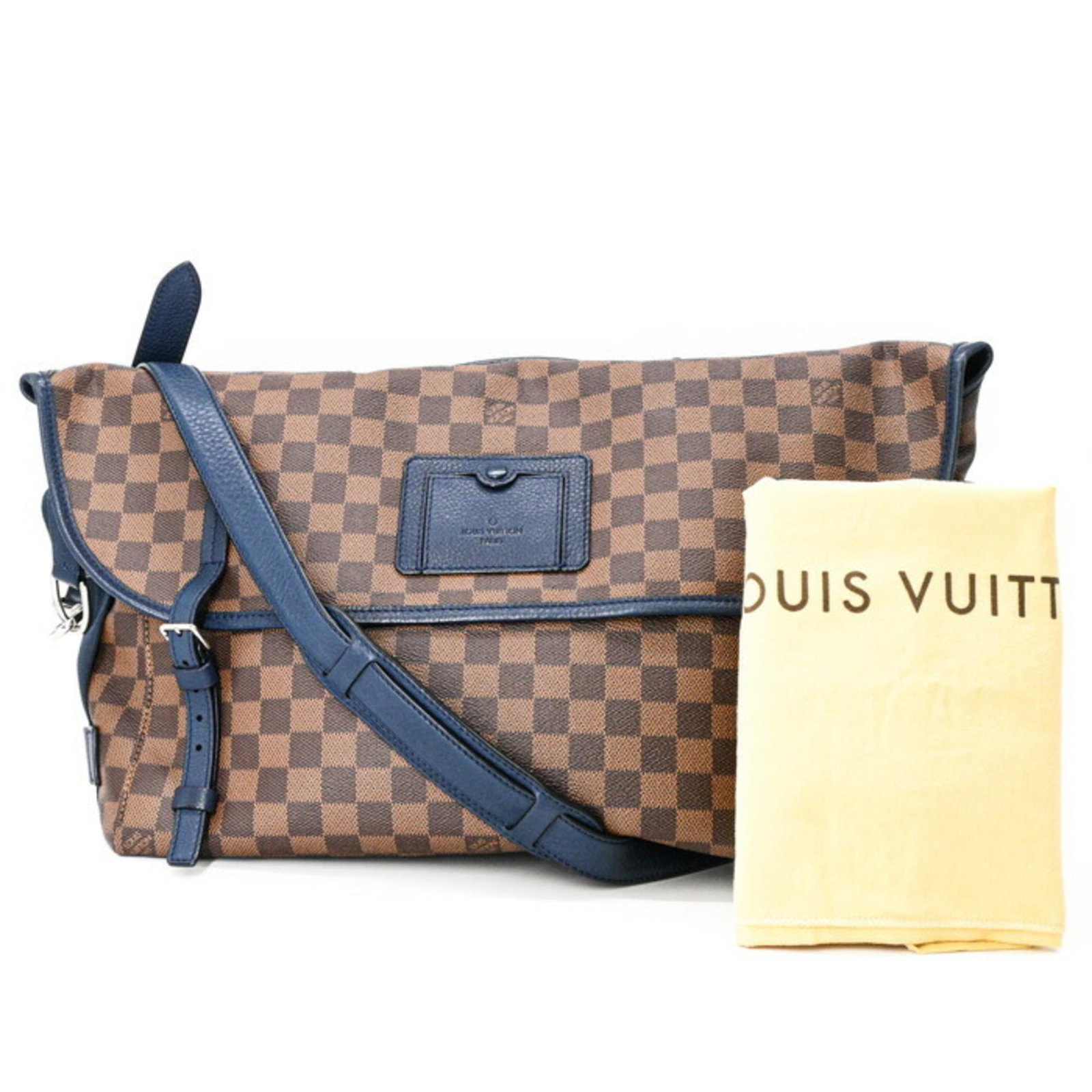 Shoulder Bag by Louis Vuitton: Shoulder Bag by Louis Vuitton Brown, Damier Canvas, and Dark navy colors come together in this iconic Louis Vuitton shoulder bag, featuring a timeless design that combines style and functionality.