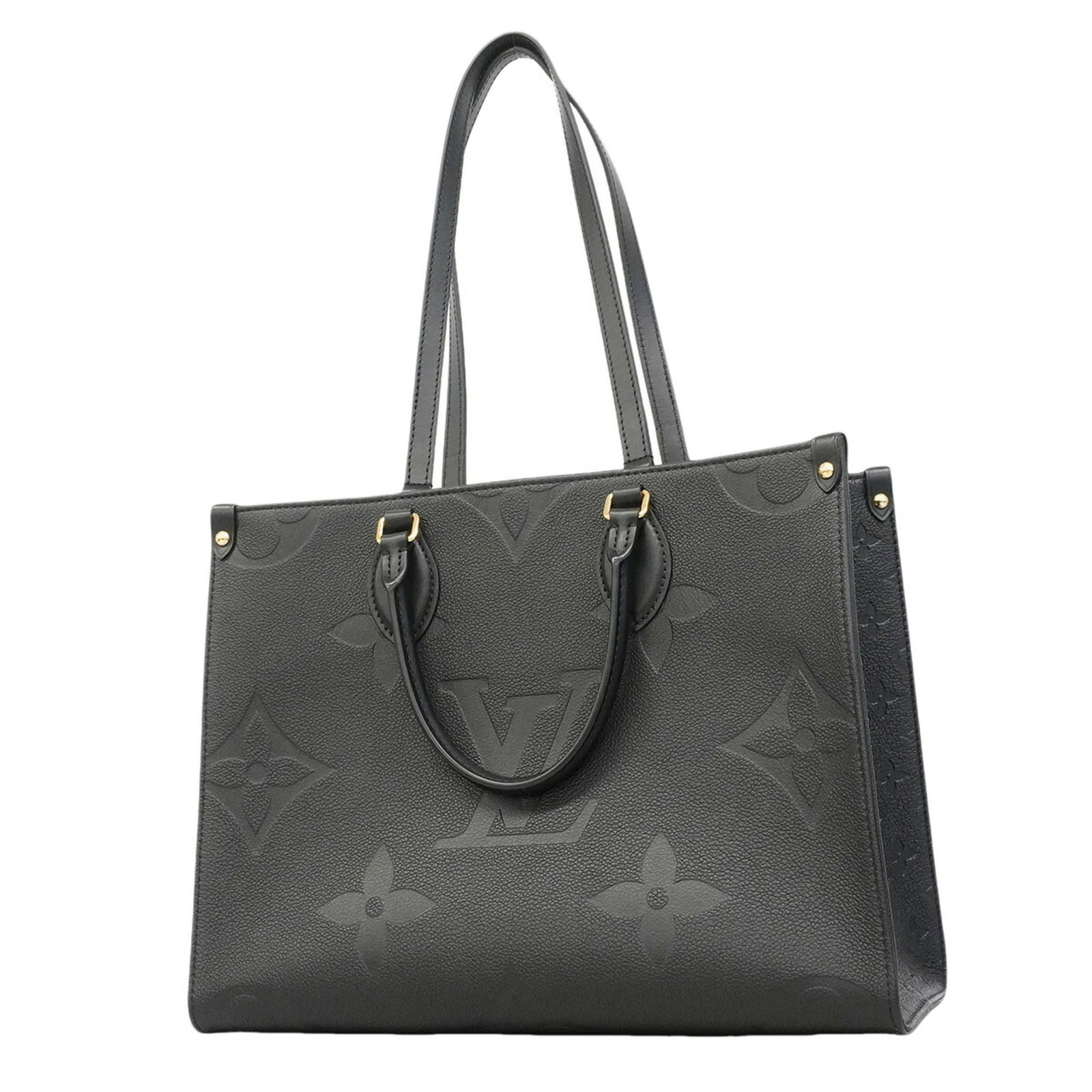 Tote Bag Louis Vuitton: Tote Bag Louis Vuitton Louis Vuitton's iconic tote bag boasts a sleek Noir color and precise dimensions, measuring 27cm x 34.5cm x 15cm. The bag's compact size and sturdy design make it a practical
