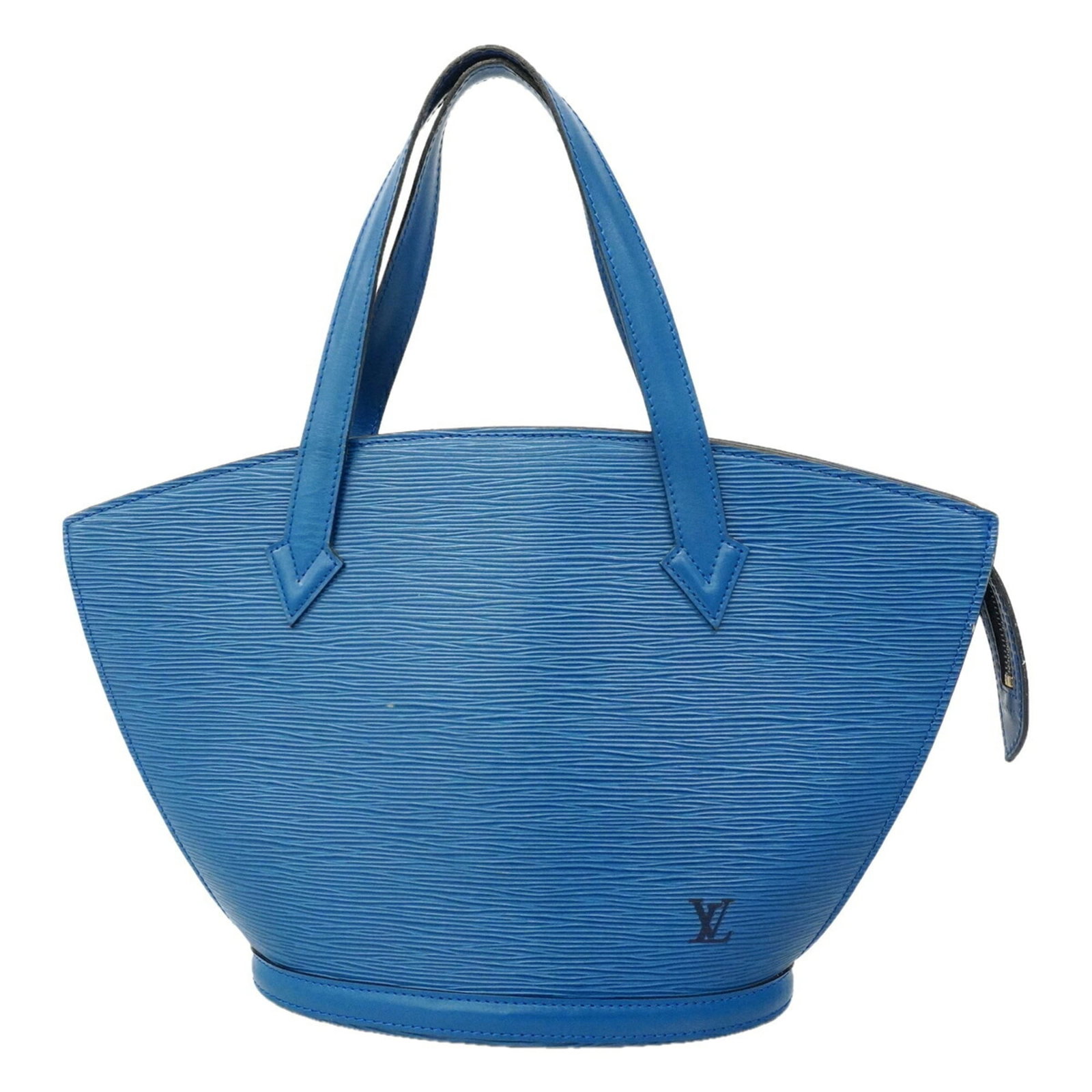 Handbag Louis Vuitton: Handbag Louis Vuitton Toledo blue Louis Vuitton handbag, 24cm x 23cm x 10.5cm, features a classic design with a signature. The bag's Toledo blue color adds a touch of elegance, while its compact size