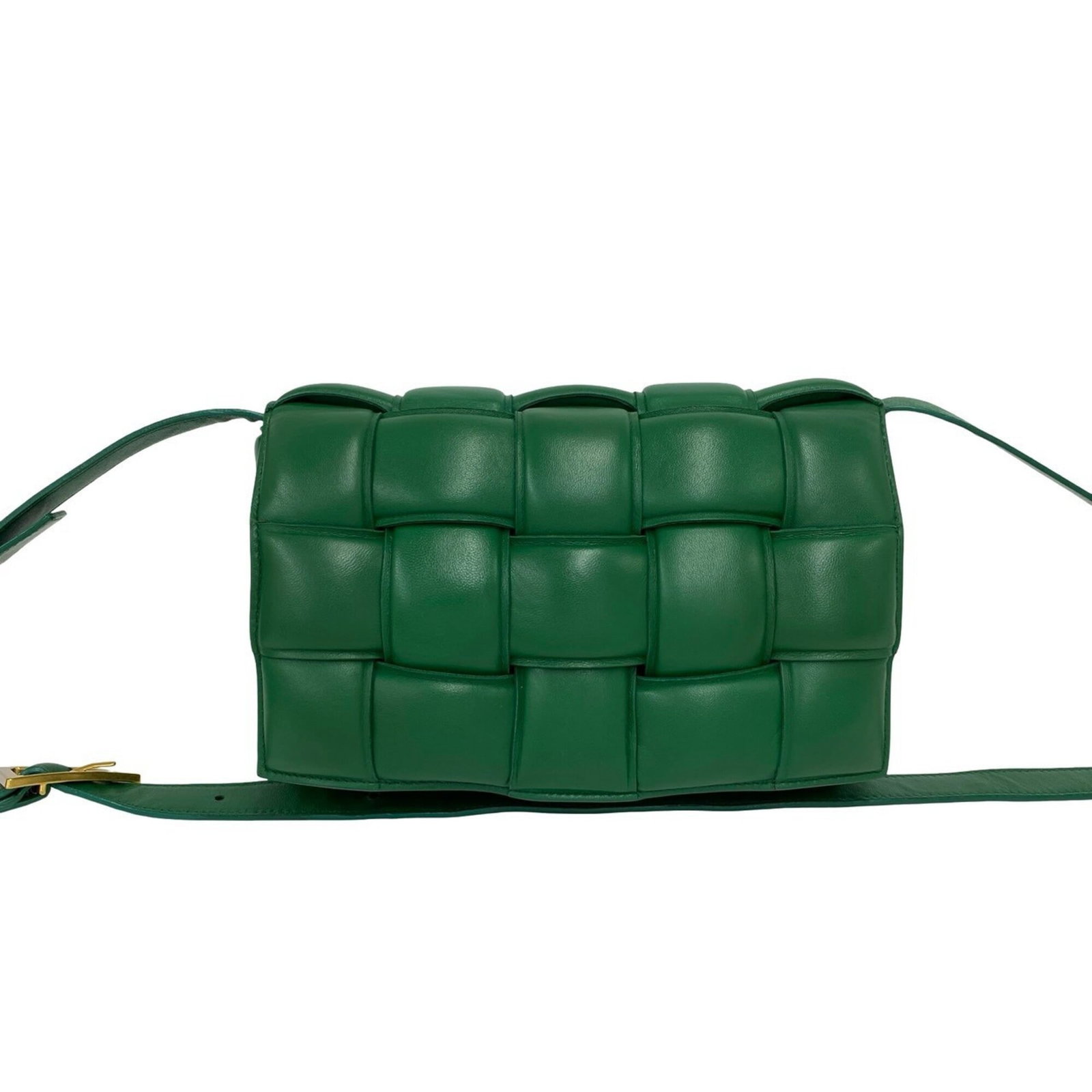 Shoulder Bag Leather Pochette Bottega Veneta: Shoulder Bag Leather Pochette Bottega Veneta This Bottega Veneta shoulder bag features a stunning green leather pochette design. With its classic Bottega Veneta style and signature intrecciato weave,