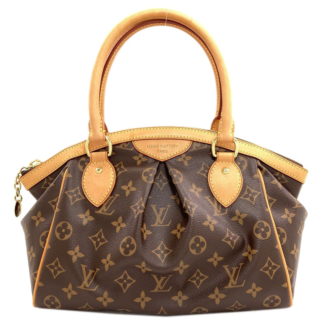 Louis Vuitton M40143 Tivoli Pm Tote Bag Monogram Canvas: Louis Vuitton M40143 Tivoli Pm Tote Bag Monogram Canvas Monogram canvas and classic design come together in this iconic Louis Vuitton Tivoli Pm Tote Bag. Measuring 5.9-8.7 inches in height and