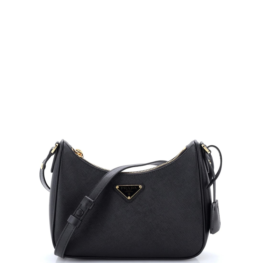 Saffiano Leather Hobo Re Edition Prada: Saffiano Leather Hobo Re Edition Prada Saffiano Leather Hobo Re Edition Prada, a miniature masterpiece of Italian design, boasts a sleek black exterior with Saffiano leather that exudes