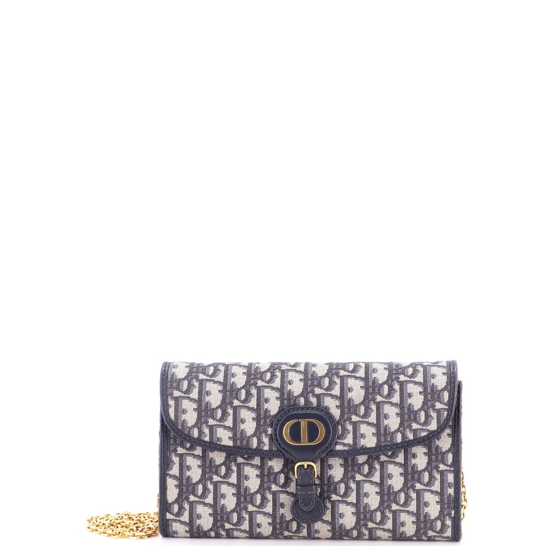 Christian Dior Bobby Pouch Chain Oblique Canvas East West: Christian Dior Bobby Pouch Chain Oblique Canvas East West The Christian Dior Bobby Pouch Chain Oblique Canvas East West clutch boasts a striking blue canvas exterior with a chain strap and signature