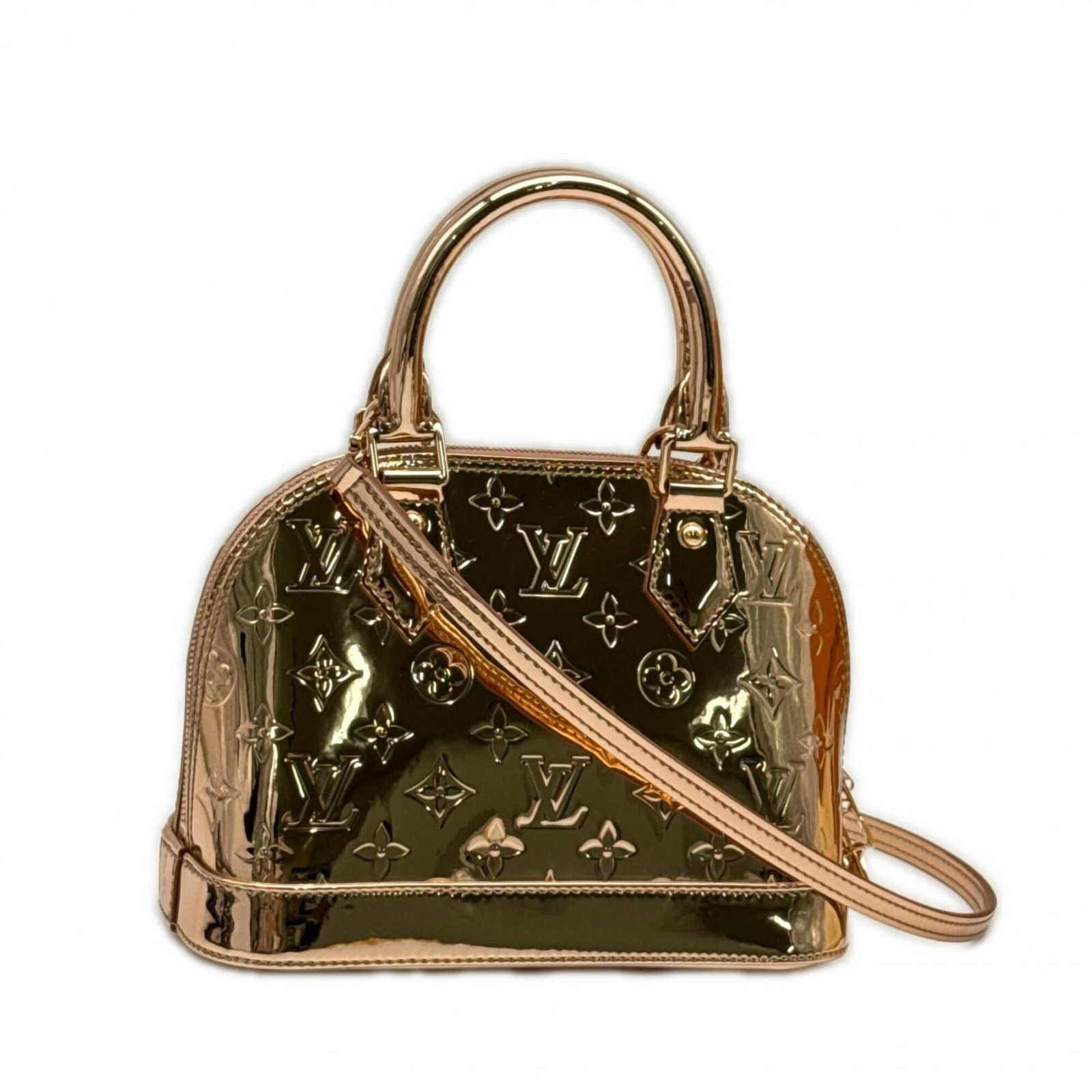 Louis Vuitton Handbag Coated Canvas: Louis Vuitton Handbag Coated Canvas The Louis Vuitton Handbag is a stylish and functional piece, made from coated canvas that provides a durable and water-resistant finish. Measuring 17.5cm x 24cm x 1