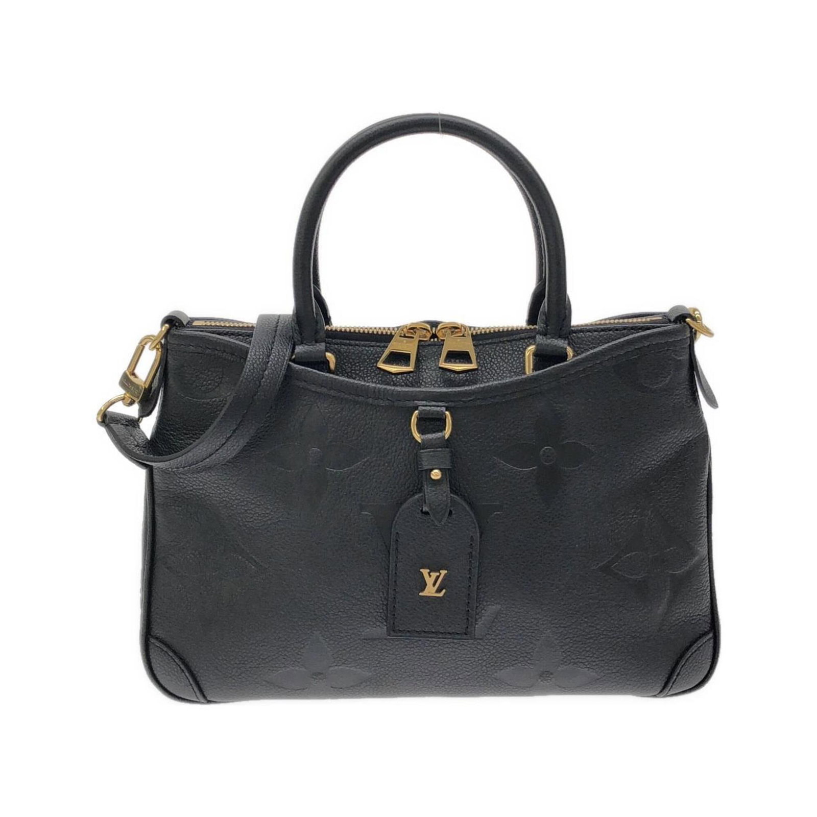 Handbag Leather Louis Vuitton: Handbag Leather Louis Vuitton Black Leather Louis Vuitton Handbag measures 18.5cm x 28cm x 8.5cm. Made from high-quality leather, this stylish handbag features a classic design that exudes sophisticat