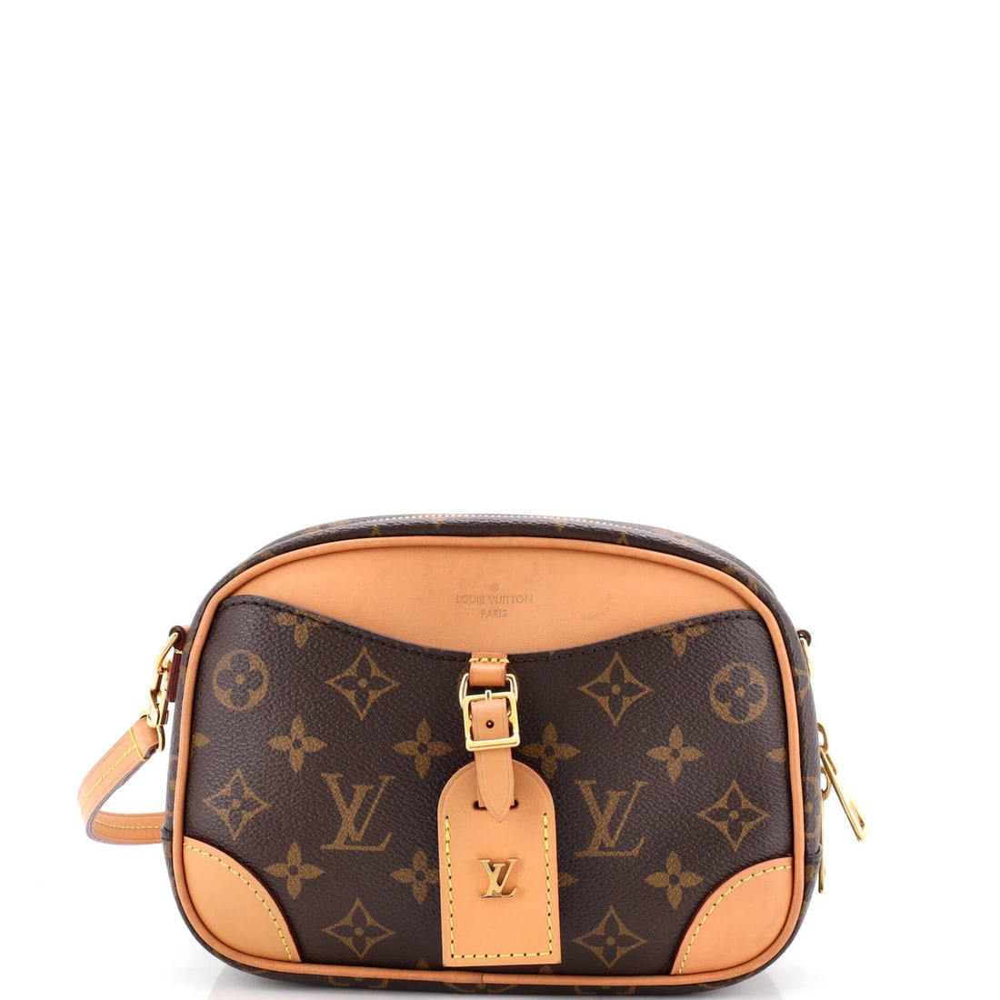 Louis Vuitton Mini Monogram Canvas Deauville Handbag: Louis Vuitton Mini Monogram Canvas Deauville Handbag Brown Louis Vuitton Mini Monogram Canvas Deauville Handbag for sale. This cross body bag features a classic mini design with a brown canvas exterio