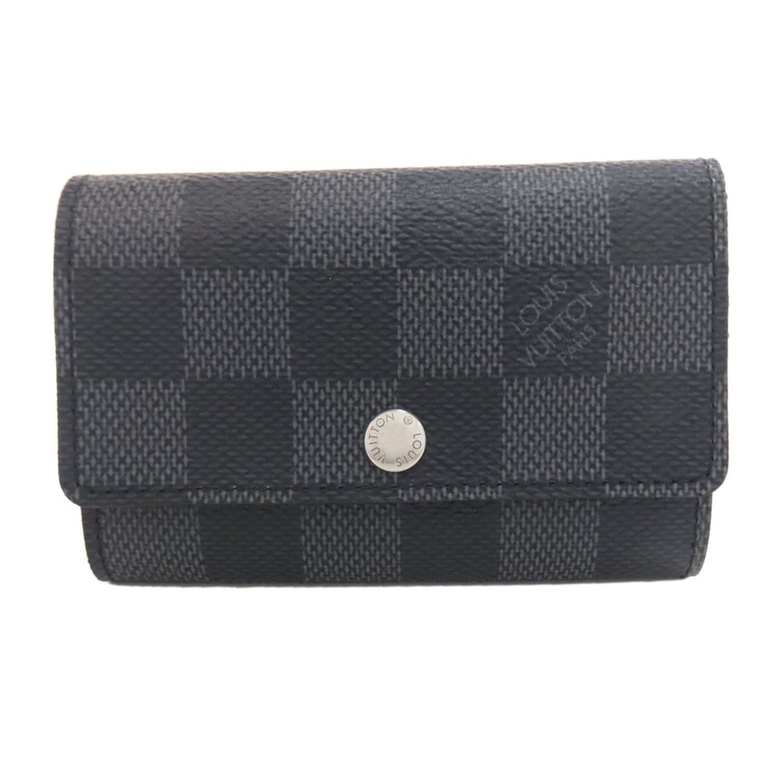 Louis Vuitton M62662 Multicles6 Key Holder Damier Canvas: Louis Vuitton M62662 Multicles6 Key Holder Damier Canvas Black Damier canvas key holder from LOUIS VUITTON, featuring a classic design with a signature. Made from high-quality canvas, this key holder 