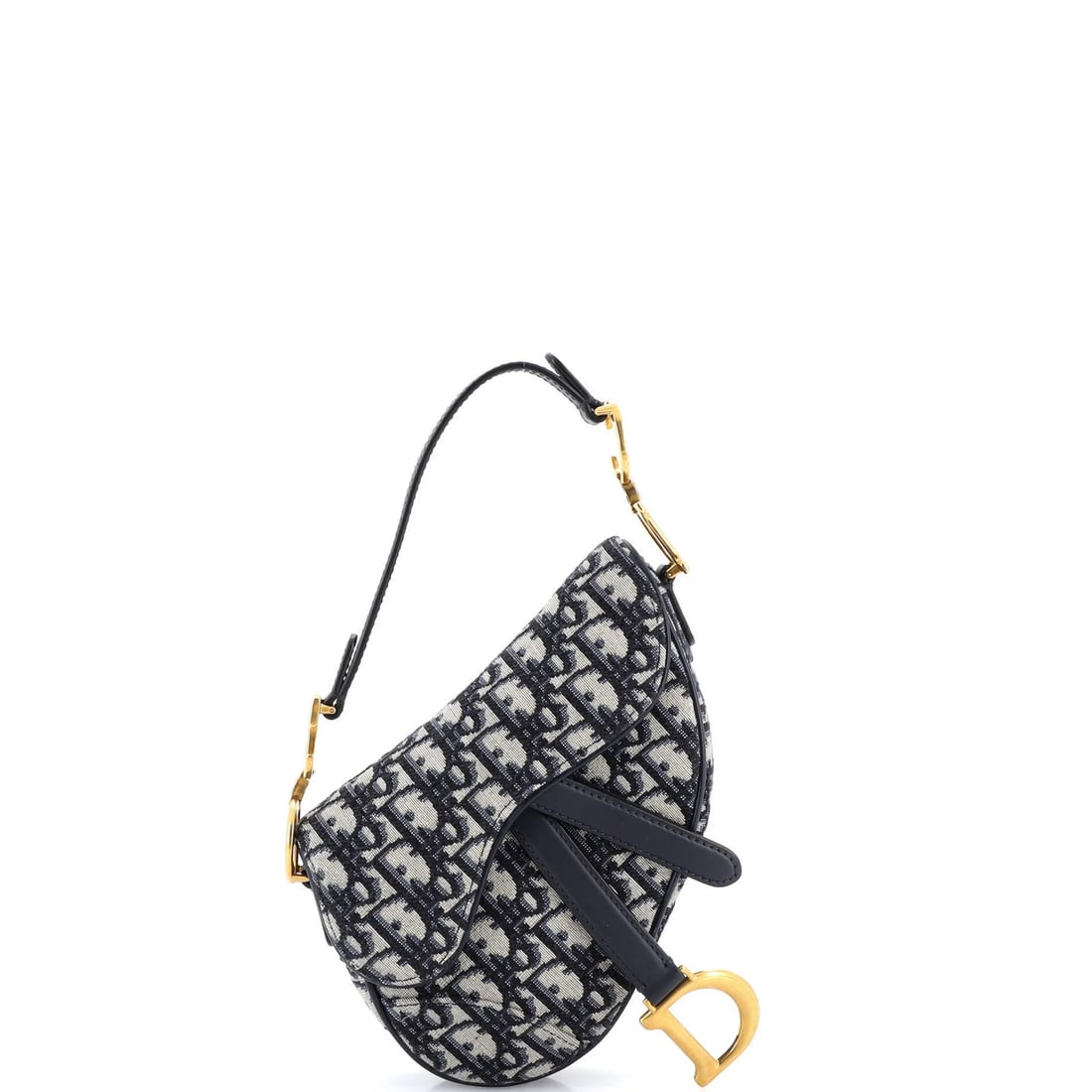 Canvas Oblique Christian Dior Saddle Mini: Canvas Oblique Christian Dior Saddle Mini Canvas Oblique Christian Dior Saddle Mini - A stylish and compact shoulder bag with a signature blue canvas exterior, featuring a classic oblique design and a