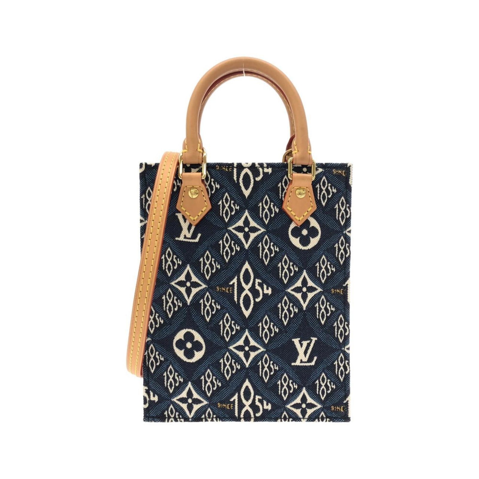 Handbag Jacquard Louis Vuitton: Handbag Jacquard Louis Vuitton Blue Jacquard Louis Vuitton handbag with gold hardware, measuring 17.5cm x 14cm x 5cm, bearing a signature. Item Specifics: Brand: Louis Vuitton MPN: M80288 Type: