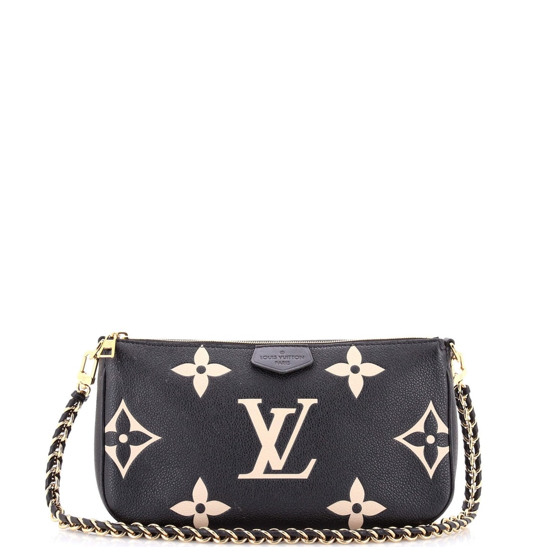 Louis Vuitton Giant Empreinte Monogram Bicolor Multi Accessoires: Louis Vuitton Giant Empreinte Monogram Bicolor Multi Accessoires Black Giant Empreinte Monogram Bicolor Multi Pochette Accessoires from Louis Vuitton, featuring a unique multi-colored monogram