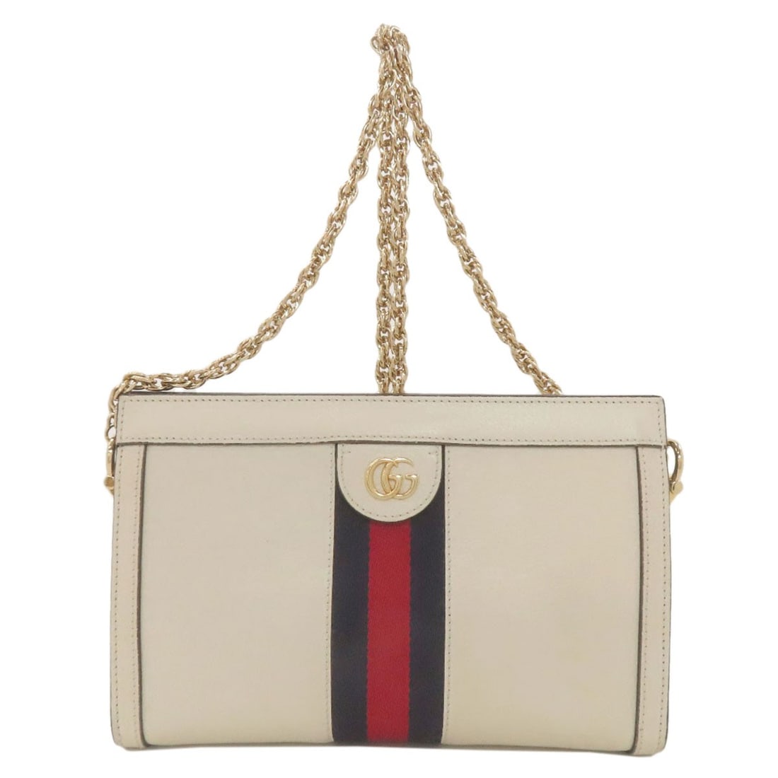 Offidia Sherry Leather Bag Shoulder Line Gucci: Offidia Sherry Leather Bag Shoulder Line Gucci White leather shoulder bag with a sleek, modern design, featuring a signature and a sturdy shoulder strap for comfortable wear. This stylish bag is made