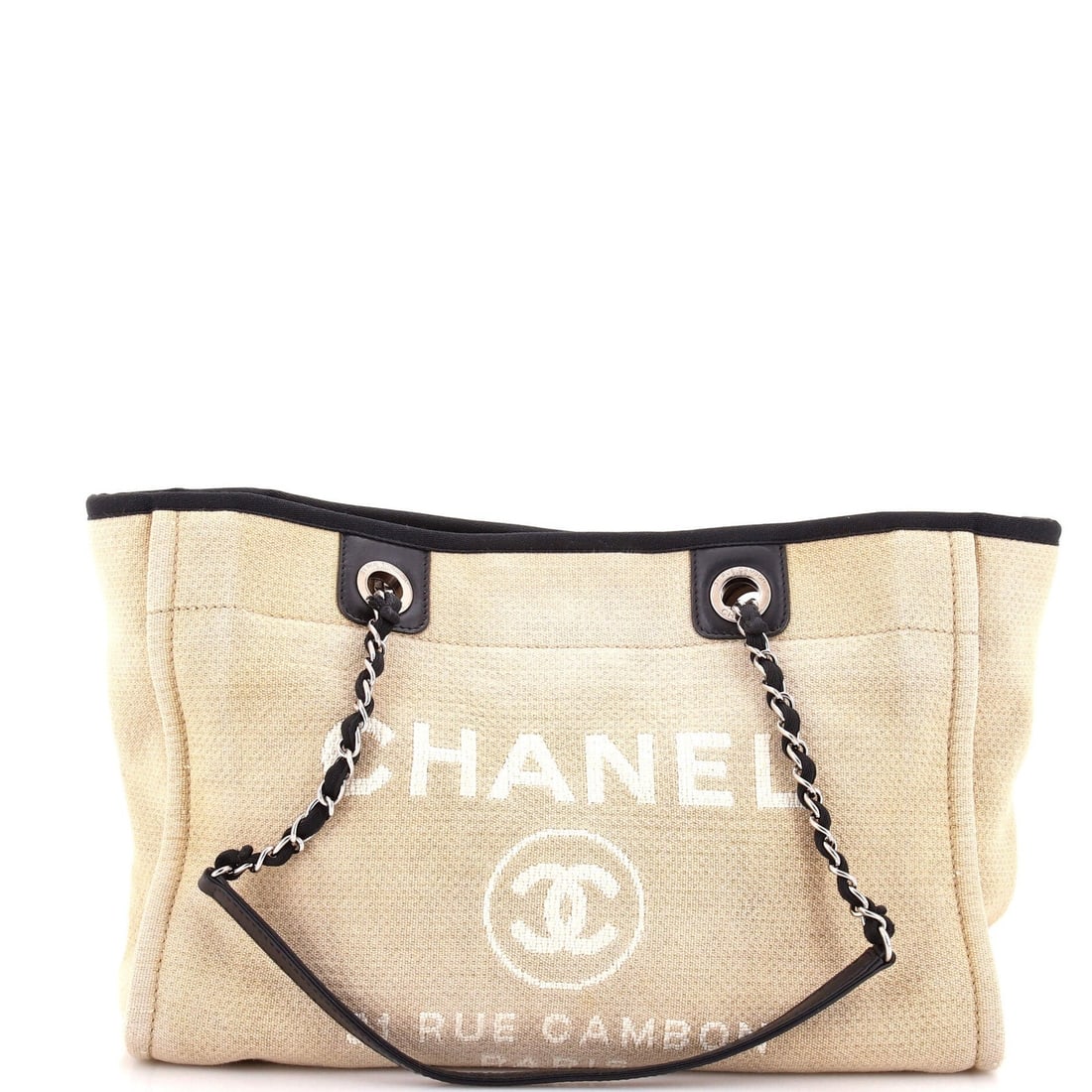 Raffia Chanel Tote Small Deauville (1 of 7)
