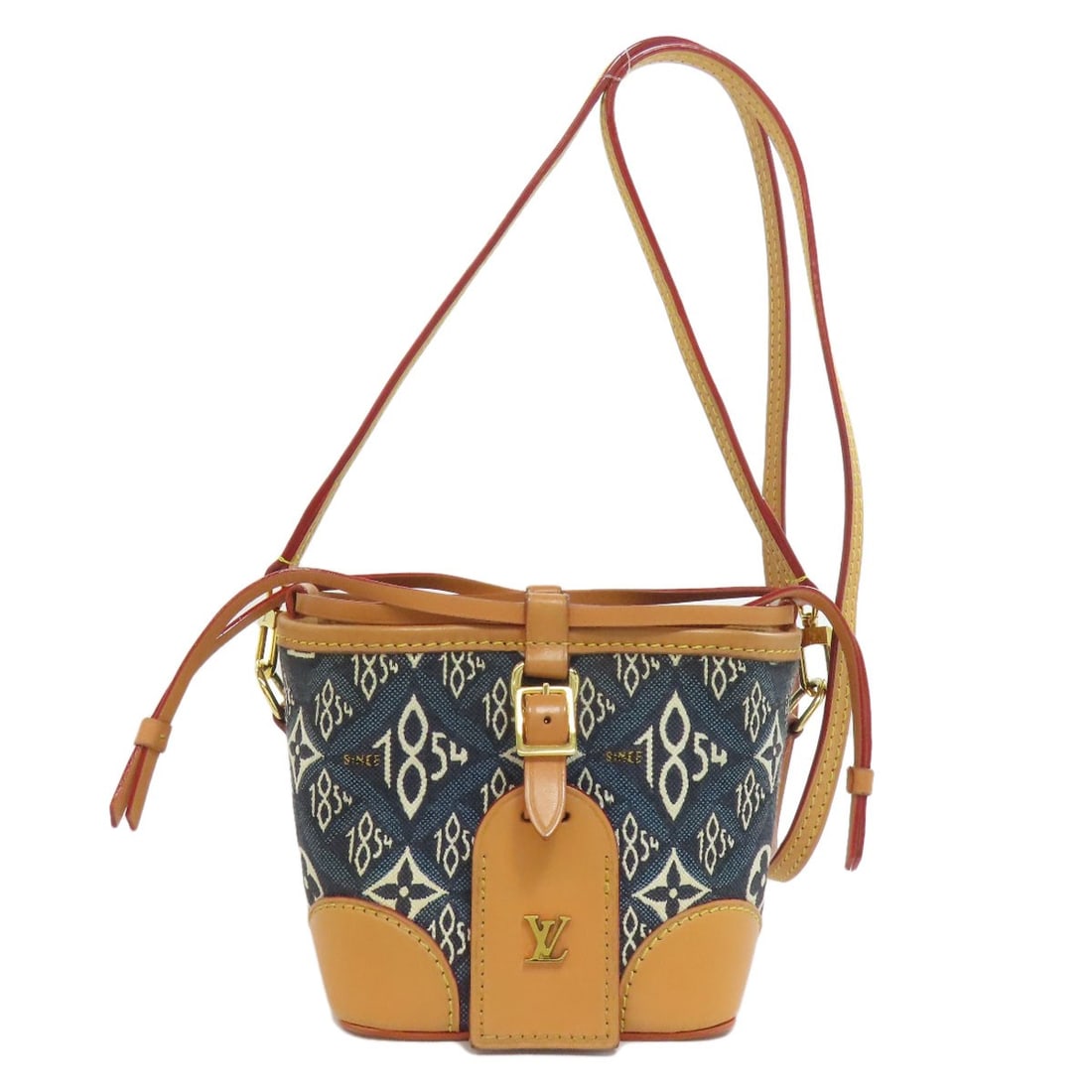 Shoulder Bag Canvas Perth Noe M57447 Louis Vuitton: Shoulder Bag Canvas Perth Noe M57447 Louis Vuitton Blue canvas shoulder bag with a classic LOUIS VUITTON design, featuring a timeless style that exudes elegance and sophistication. This iconic bag is