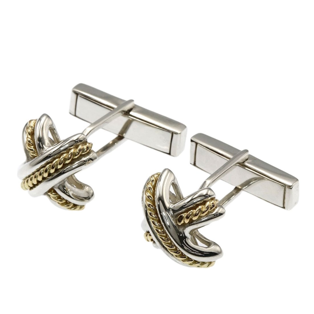 Signature Cross Cuffs Silver 18K Yellow Gold Tiffany&Co.: Signature Cross Cuffs Silver 18K Yellow Gold Tiffany&Co. Signature Cross Cuffs in 18K Yellow Gold Tiffany&Co. Item Specifics: Brand: TIFFANY&Co. Style: cuffs Material: Silver Color: Silver Type: cuffs