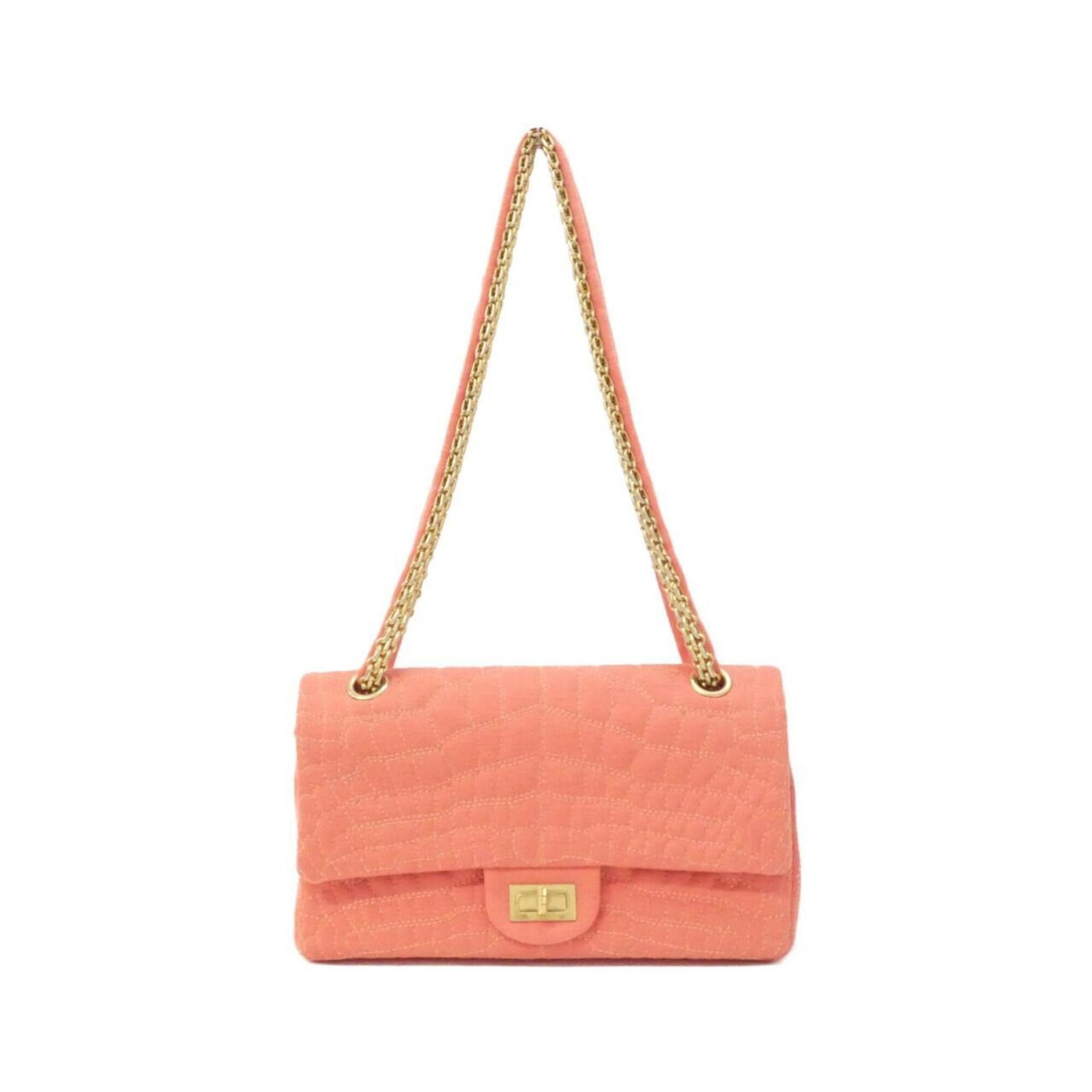 Shoulder Bag Canvas By Chanel: Shoulder Bag Canvas By Chanel Canvas by Chanel shoulder bag in pink, measuring 15cm x 24.5cm x 6cm. This bag features a canvas material and a signature, bearing a notable mark. The bag's dimensions