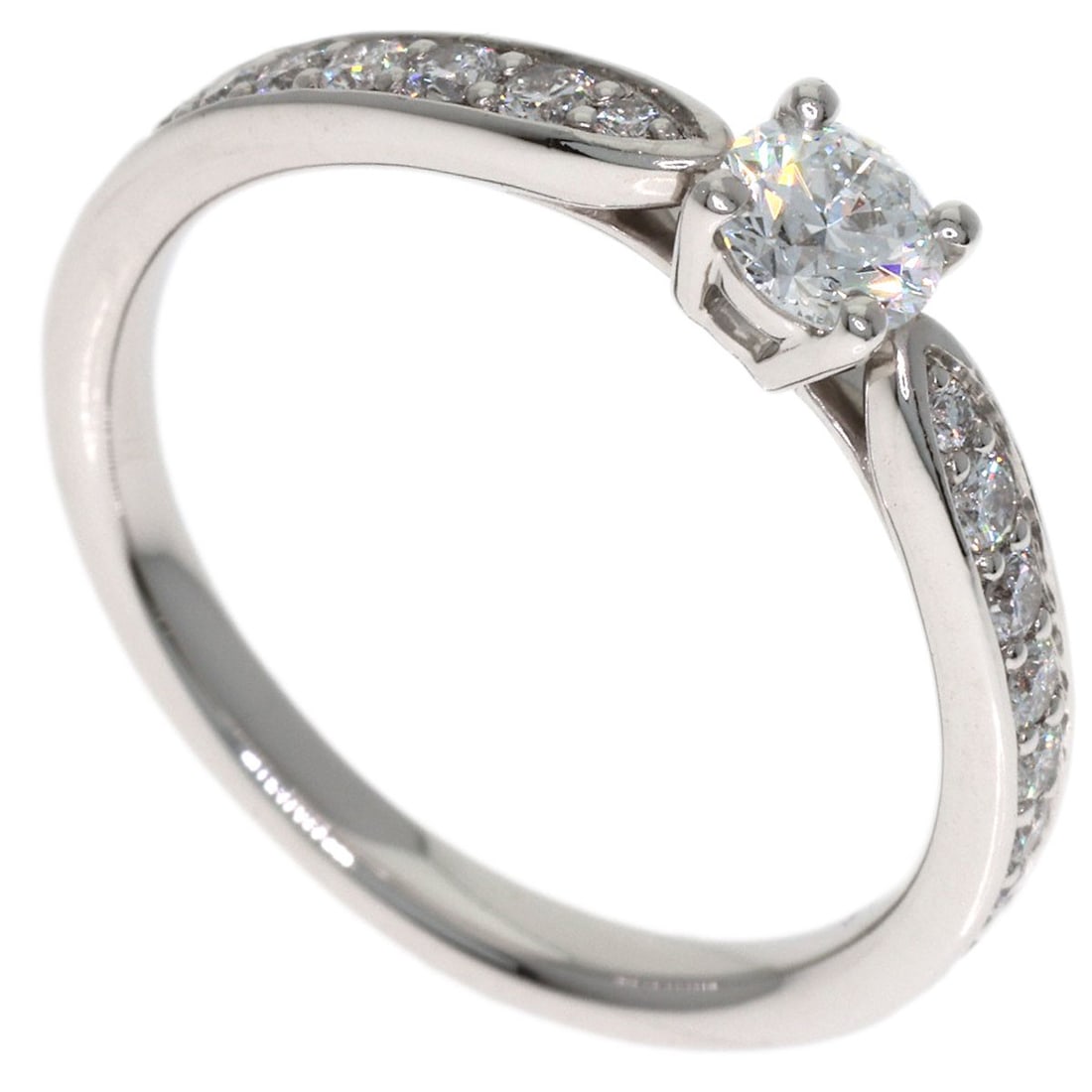 Platinum Pt950 Tiffany & Co Diamond Harmony Wedding Ring: Platinum Pt950 Tiffany & Co Diamond Harmony Wedding Ring Platinum Pt950 Tiffany & Co Diamond Harmony Wedding Ring in a sleek silver finish, boasting a total carat weight of 0.24ct in a D diamond. The