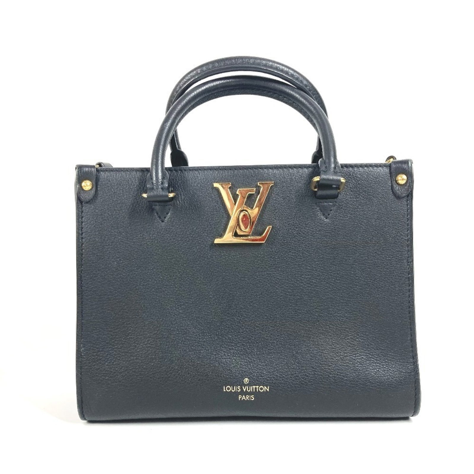 Shoulder Bag Tote Bag Handbag Leather Louis Vuitton: Shoulder Bag Tote Bag Handbag Leather Louis Vuitton Black leather Louis Vuitton shoulder bag tote bag with box and dust bag. This classic design features a timeless black color and a size of 19cm x