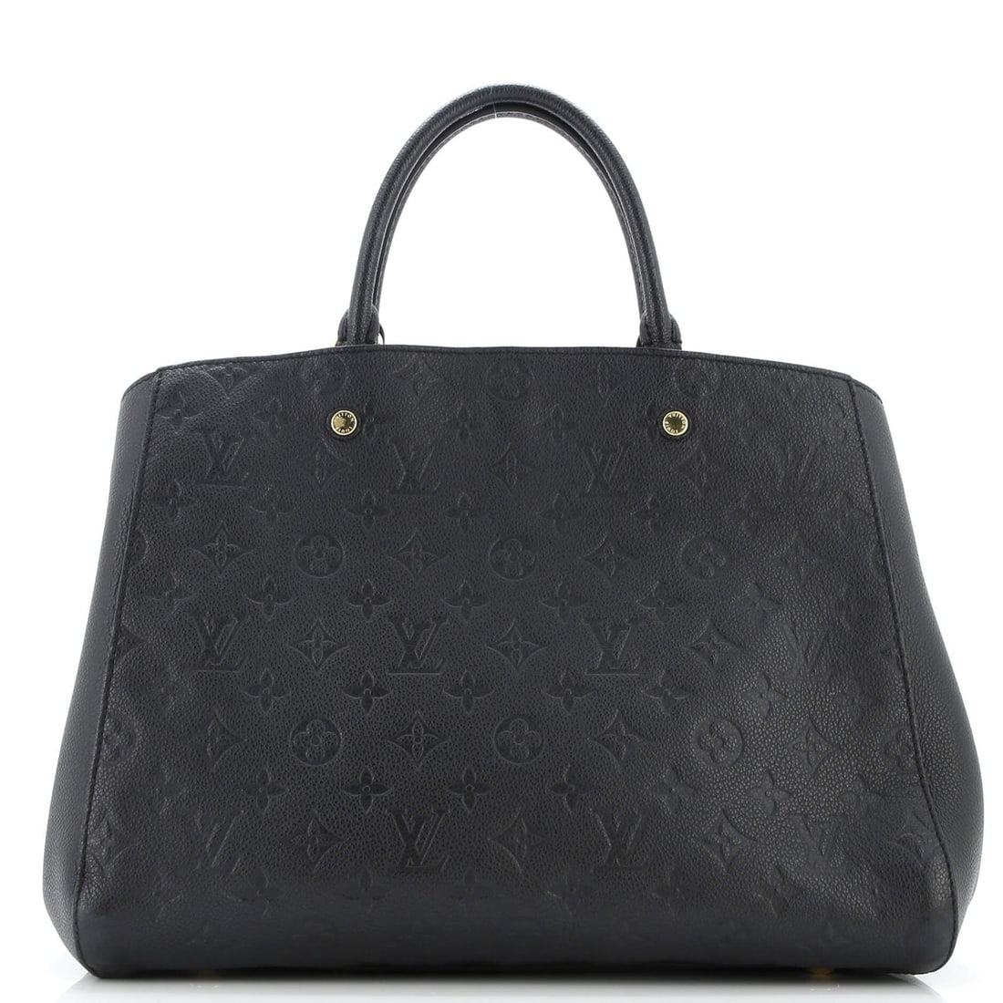 Louis Vuitton Montaigne Handbag Monogram Empreinte Leather GM: Louis Vuitton Montaigne Handbag Monogram Empreinte Leather GM The Louis Vuitton Montaigne Handbag Monogram Empreinte Leather GM is a classic tote with a timeless design. This black leather handbag