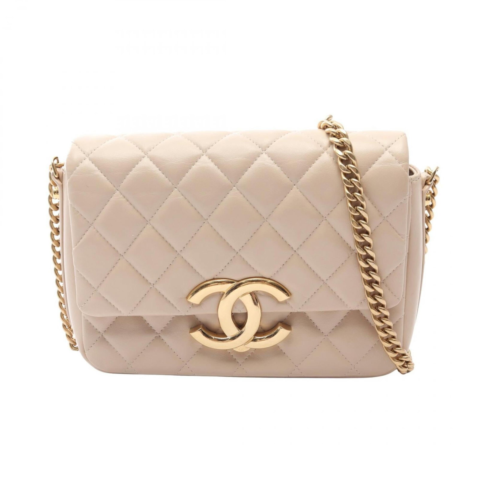 Shoulder Bag Leather Handbag Chanel: Shoulder Bag Leather Handbag Chanel This exquisite beige leather shoulder bag from Chanel boasts a timeless design, perfectly balanced proportions, and exceptional craftsmanship. Made from