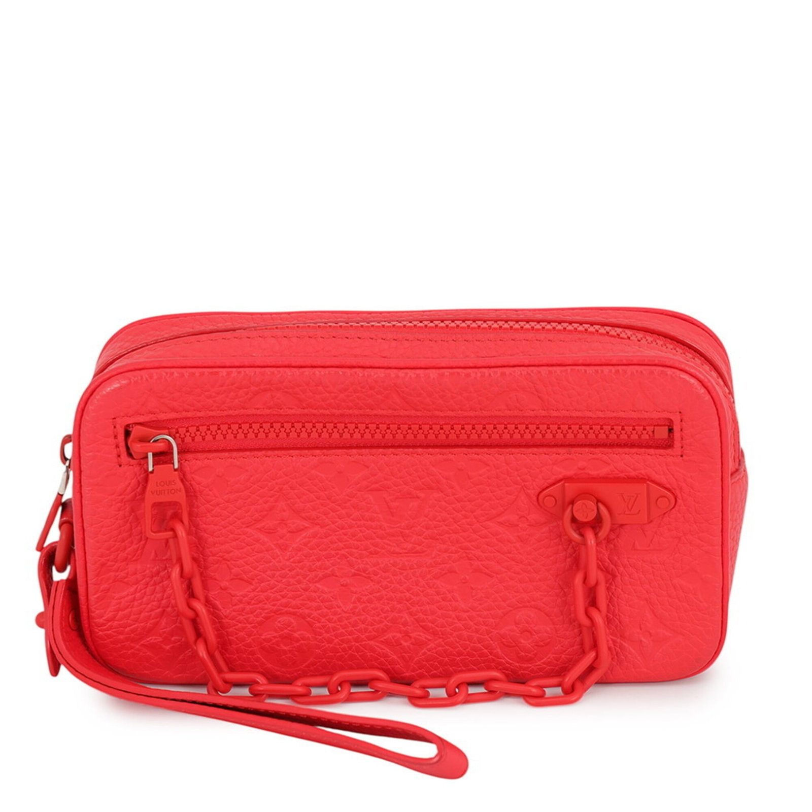 Handbag Pochette Monogram Louis Vuitton: Handbag Pochette Monogram Louis Vuitton Monogrammed with iconic red accents, this Louis Vuitton pochette boasts the brand's signature style. Made from high-quality materials, the 11.5cm x 21.5cm x