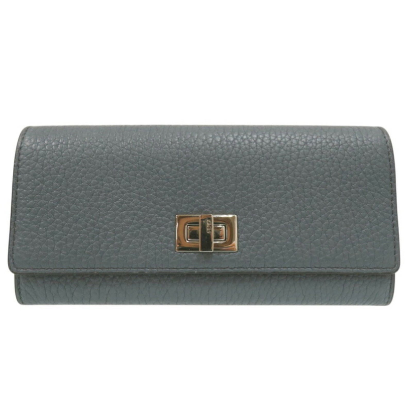 Long Fendi Wallet Leather Bi: Long Fendi Wallet Leather Bi Long Fendi Wallet Leather Bi is a bi-fold long wallet made from high-quality leather, available in light blue. It comes with a box and dust bag for storage and