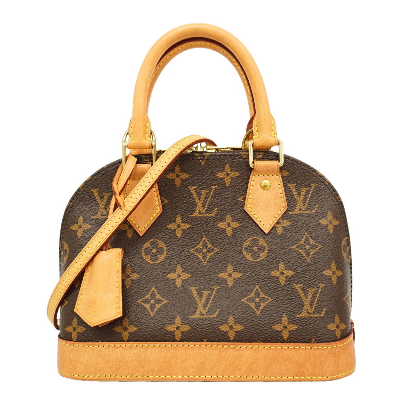 Handbag Louis Vuitton: Handbag Louis Vuitton Brown Louis Vuitton handbag with dimensions 17.5cm x 23.5cm x 11cm. This handbag features a classic design with a signature monogram pattern. The brown color adds a touch of
