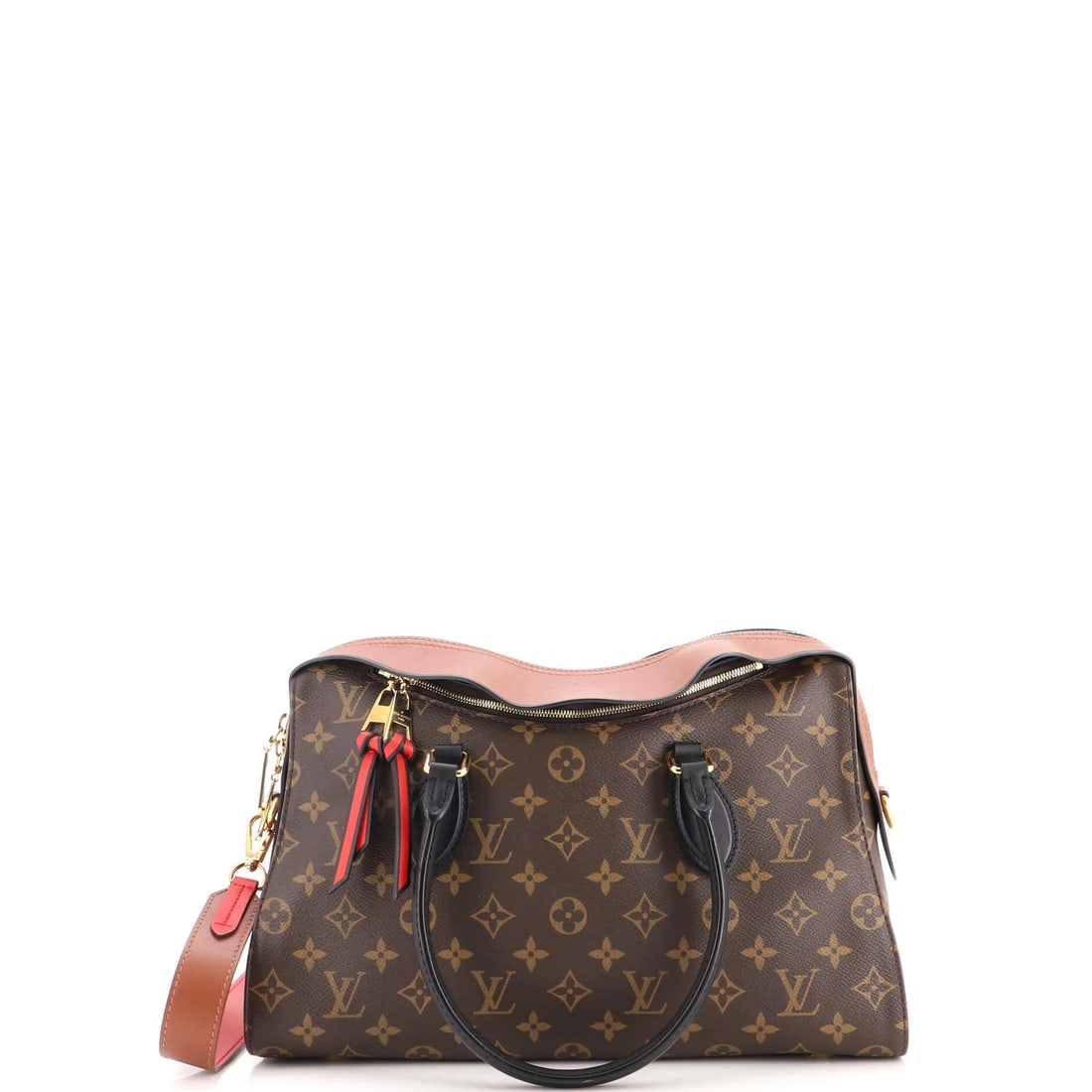 Canvas Handbag Tuileries with Monogram Leather Vuitton Louis: Canvas Handbag Tuileries with Monogram Leather Vuitton Louis Canvas Handbag Tuileries with Monogram Leather Vuitton Louis features a unique multicolor design on a brown leather exterior, complemented