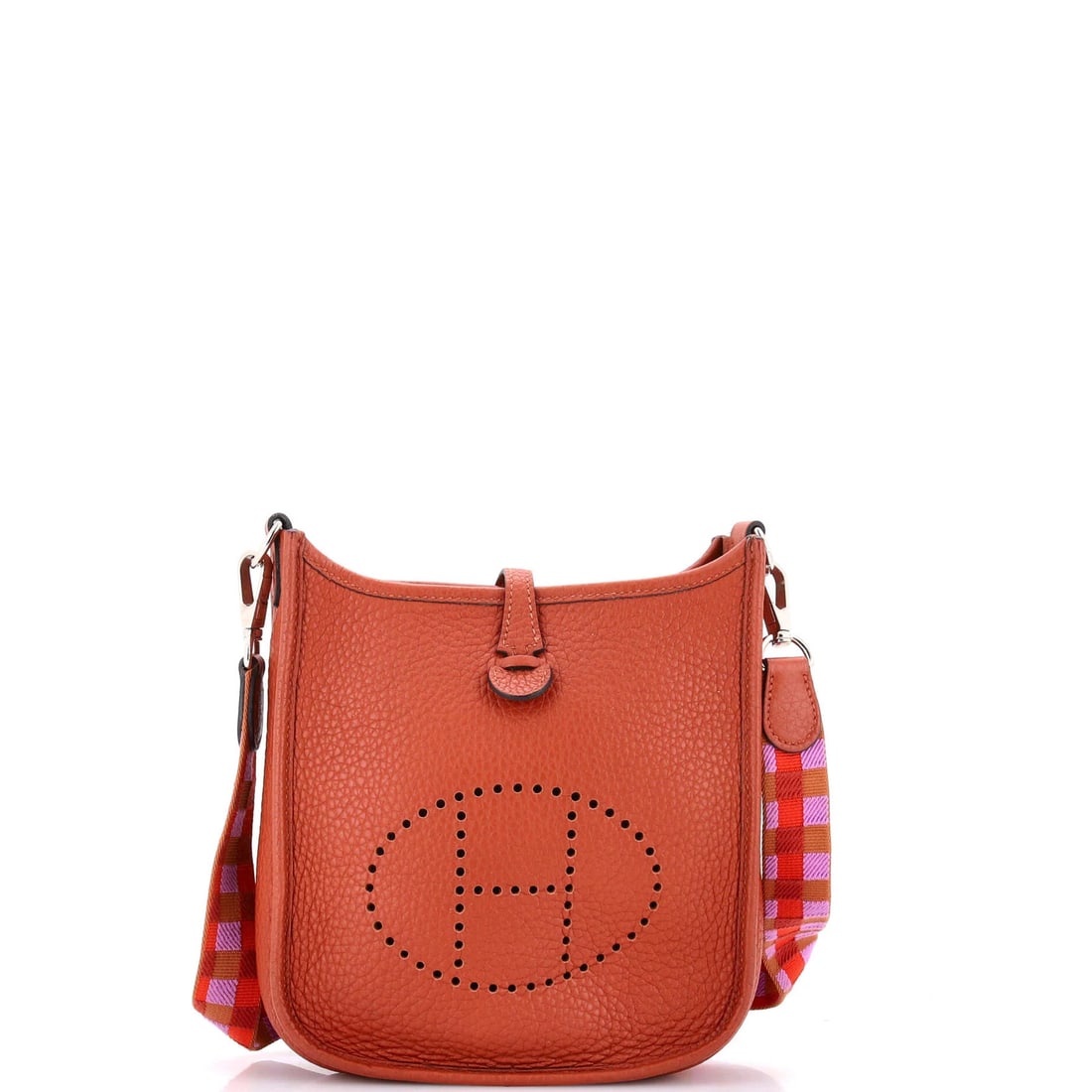 Evelyne Bag Gen III Clemence Hermes TPM: Evelyne Bag Gen III Clemence Hermes TPM Brown Evelyne Bag Gen III Clemence TPM by Hermes features a classic cross body design with a timeless brown leather exterior. The bag's TPM (Togo Monogram)