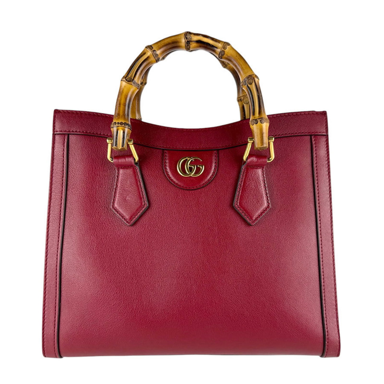 Gucci Shoulder Bag Tote Leather: Gucci Shoulder Bag Tote Leather The Gucci Shoulder Bag Tote Leather is a stylish and versatile handbag made from high-quality leather, featuring a bold red color. Measuring 21cm x 27cm x 10cm, it