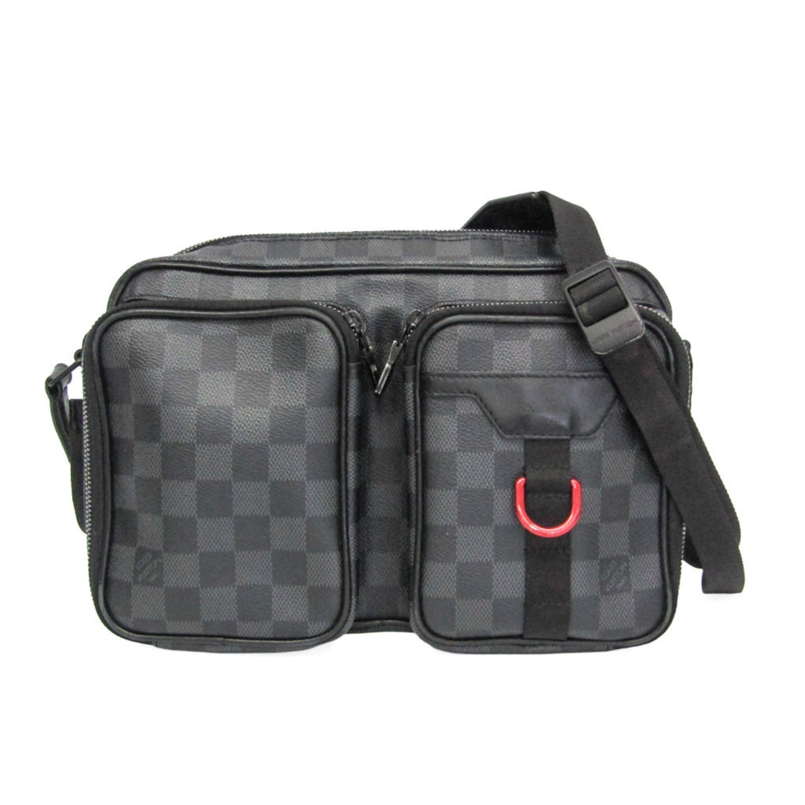Louis Vuitton Messenger Bag Shoulder Bag Damier Graphite: Louis Vuitton Messenger Bag Shoulder Bag Damier Graphite Damier Graphite, the iconic Louis Vuitton pattern, adds a touch of sophistication to this sleek messenger bag. With its spacious open pocket