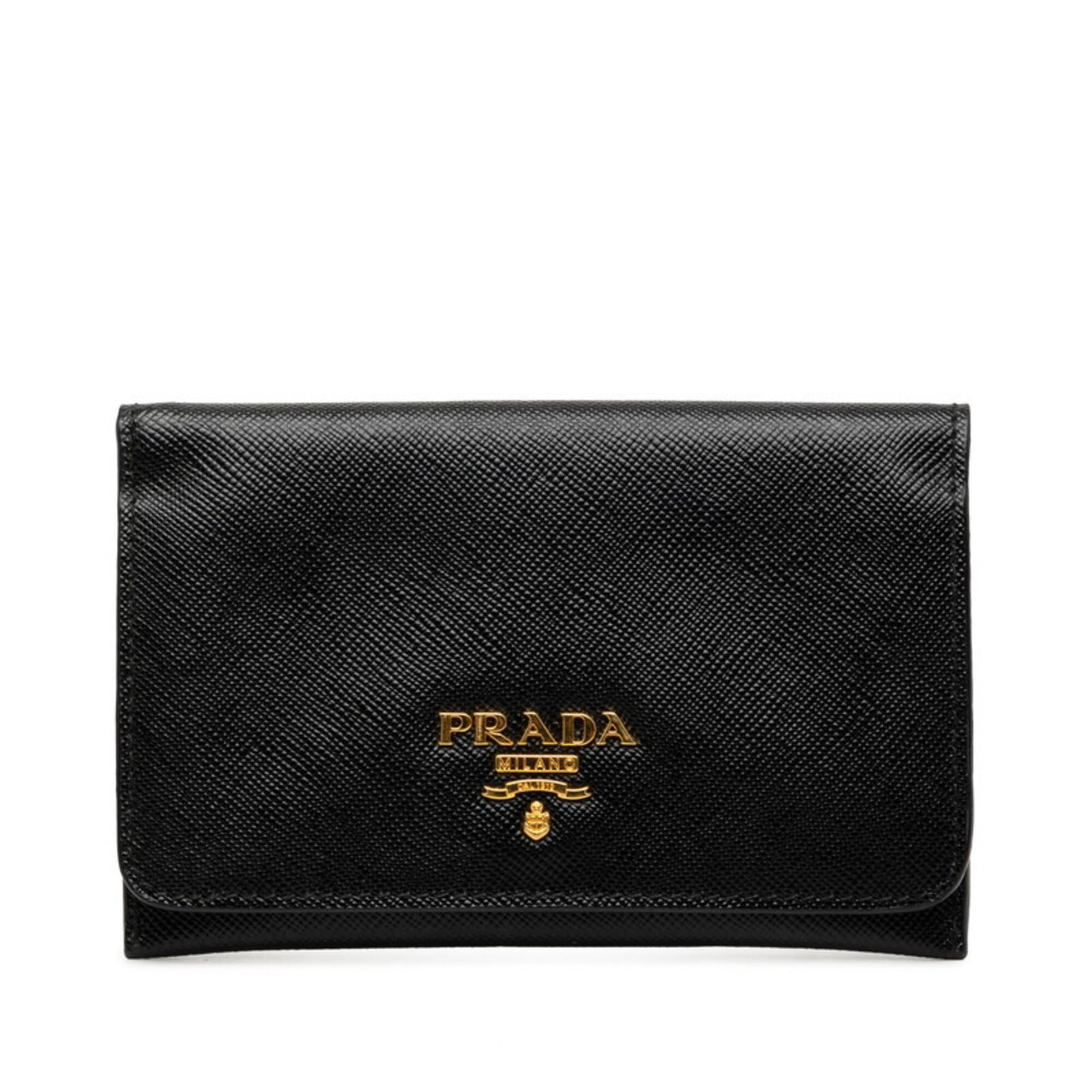 Case Card Leather Business Prada: Case Card Leather Business Prada Prada's business card case is crafted from high-quality leather, measuring 8cm x 12.5cm x 1cm. The sleek design makes it a stylish accessory for professional settings.
