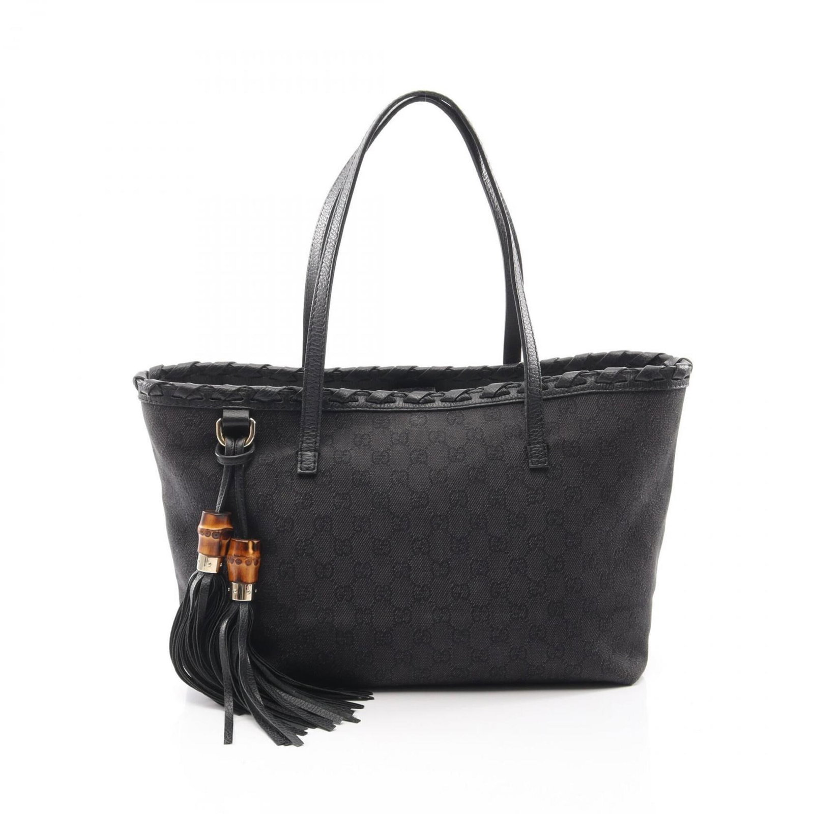 Gucci Handbag Denim Leather Tote: Gucci Handbag Denim Leather Tote Black Gucci Denim Leather Tote with classic design and durable construction. Made from high-quality denim and leather, this stylish tote bag measures 24cm x 34cm x