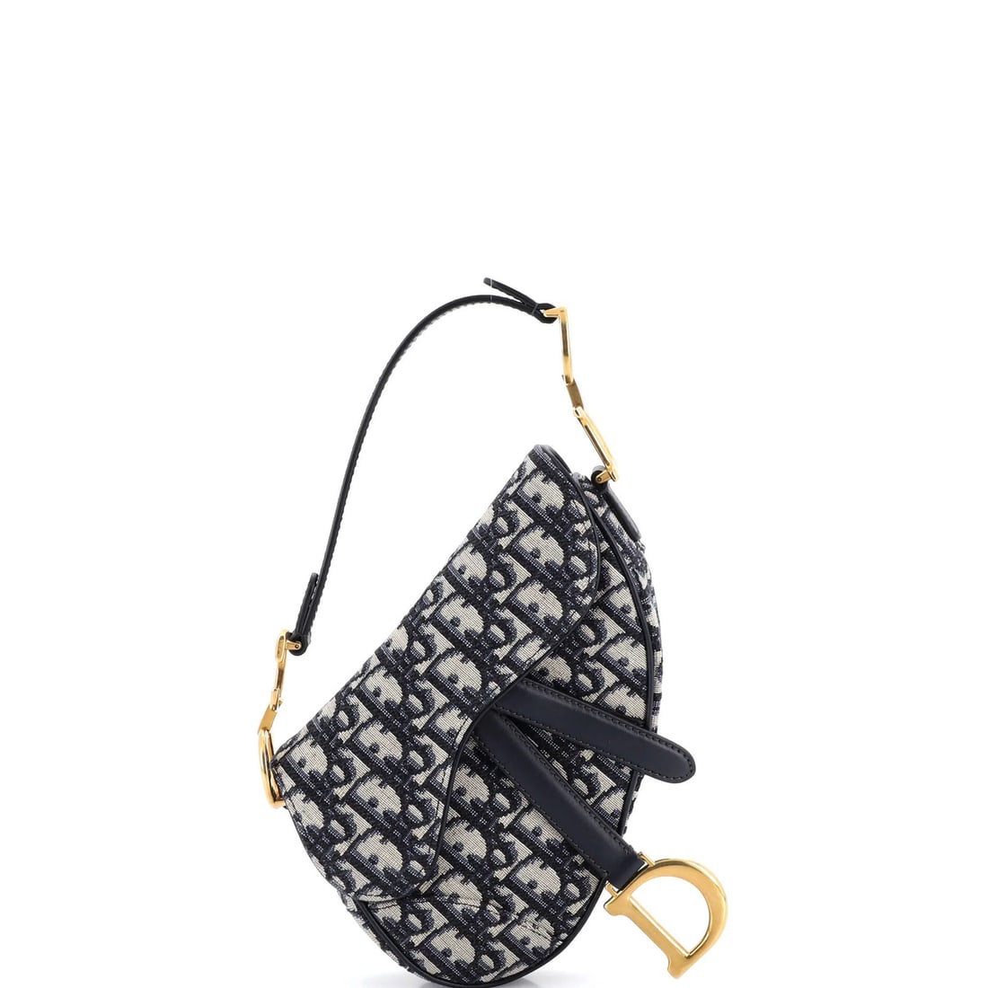 Canvas Oblique Christian Dior Saddle Mini: Canvas Oblique Christian Dior Saddle Mini Canvas Oblique Christian Dior Saddle Mini - A stylish and compact shoulder bag with a signature blue canvas exterior, featuring a classic oblique design and