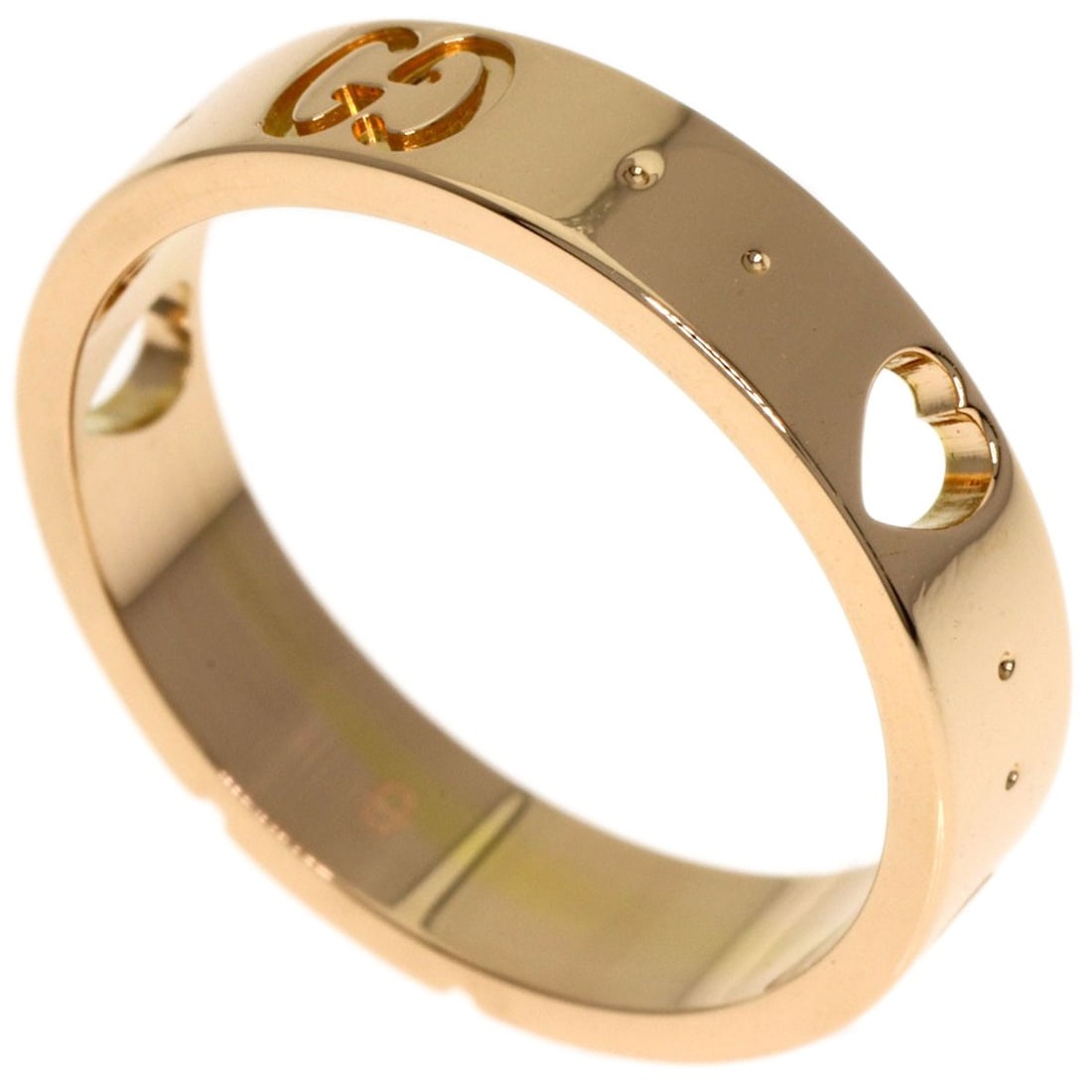 K18 Pink Gold Gucci Ring Icon #9: K18 Pink Gold Gucci Ring Icon #9 K18 Pink Gold Gucci Ring Icon #9 is a sleek and elegant ring featuring K18 pink gold material, with a gold exterior color and no main stone. This iconic design is craf