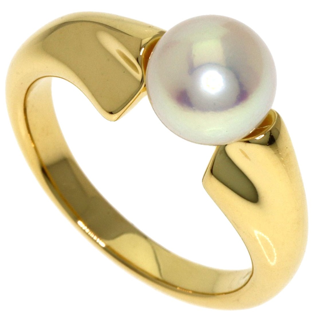 K18 Yellow Gold Pearl Ring Mikimoto: K18 Yellow Gold Pearl Ring Mikimoto K18 Yellow Gold Pearl Ring Mikimoto boasts a stunning gold setting, showcasing a beautiful pearl as the main attraction. This exquisite piece is crafted from high-q