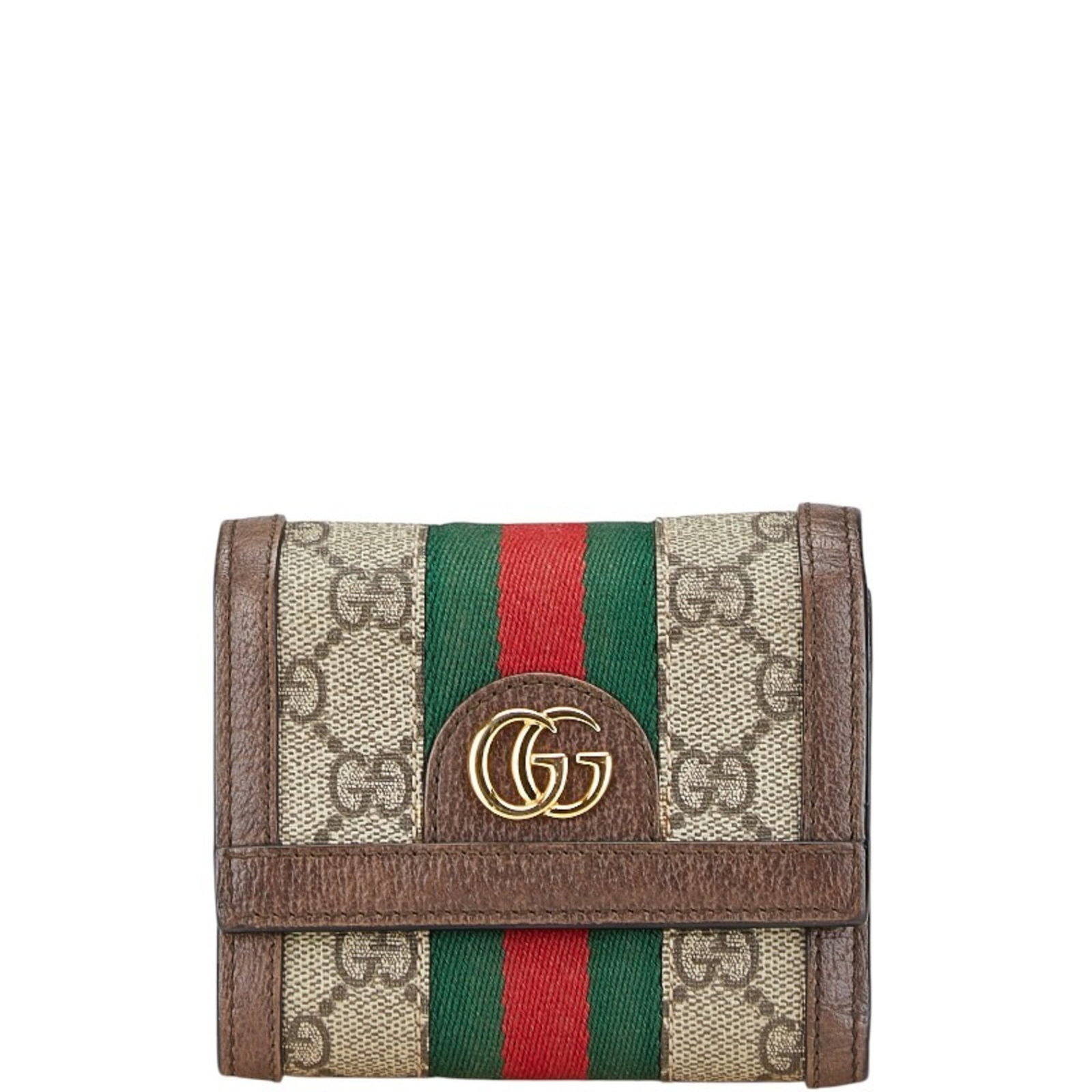 Pvc Leather Tri Fold Gucci Wallet: Pvc Leather Tri Fold Gucci Wallet Tri-fold wallet with a unique blend of PVC and leather construction, offering a distinctive look and feel. Measuring 10cm x 11cm x 3cm, this Gucci wallet features a