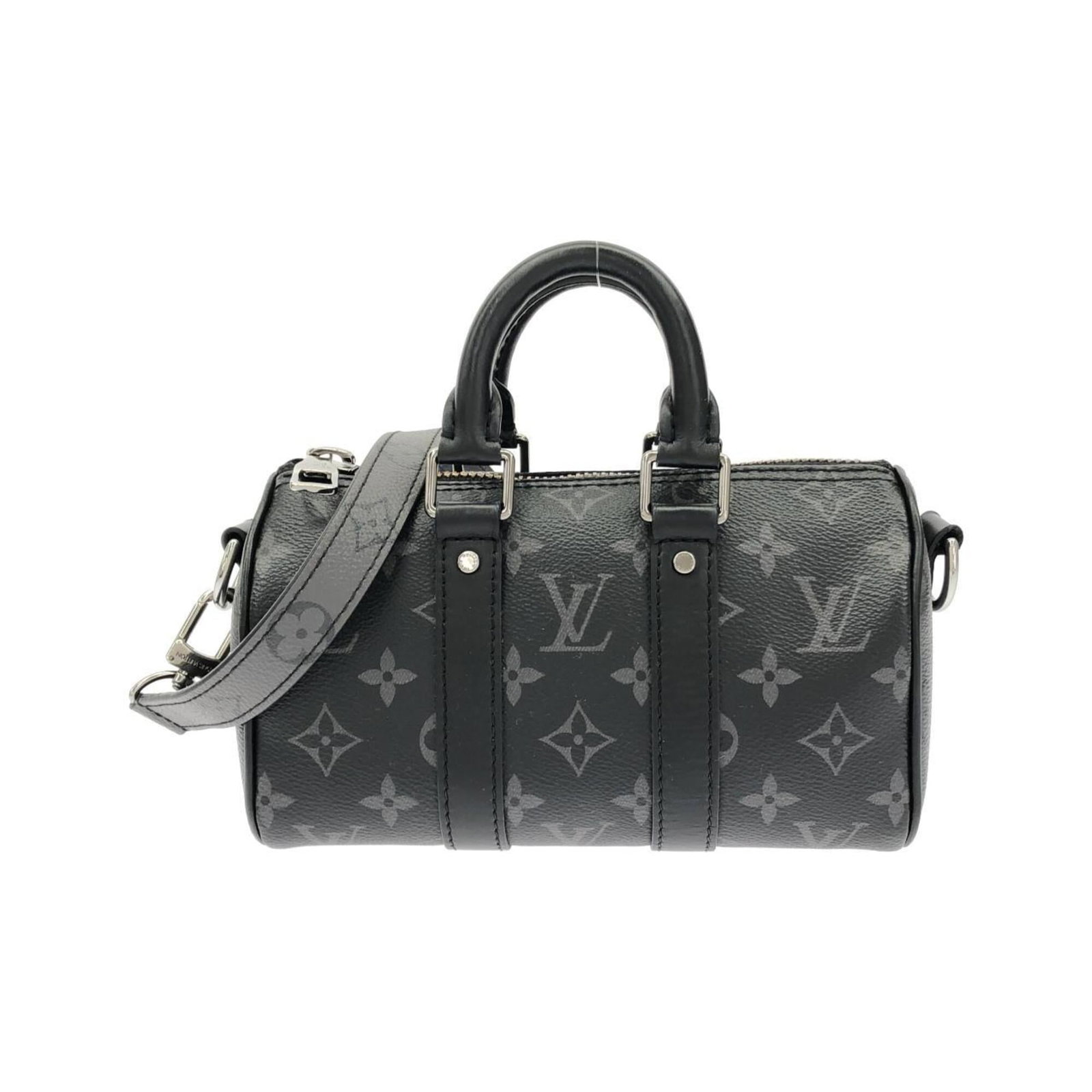 Louis Vuitton Boston Bag Coated Canvas: Louis Vuitton Boston Bag Coated Canvas The Louis Vuitton Boston Bag Coated Canvas is a sleek and sophisticated accessory, boasting a classic design with a modern twist. Measuring 12cm x 20.5cm x 8cm,