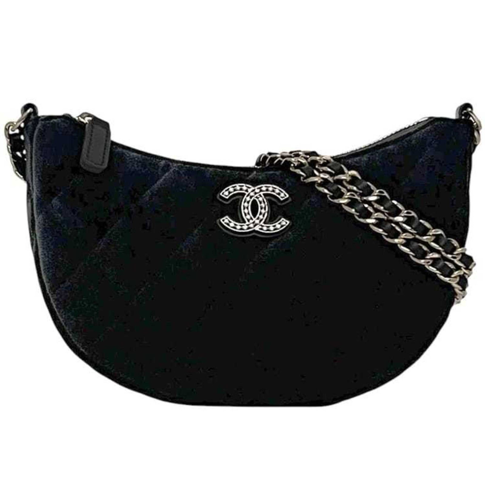 Shoulder Bag Leather Chanel: Shoulder Bag Leather Chanel This luxurious shoulder bag is crafted from premium leather, featuring a velour finish that adds a touch of sophistication. Measuring 10cm x 17.5cm x 4cm, it comes with a