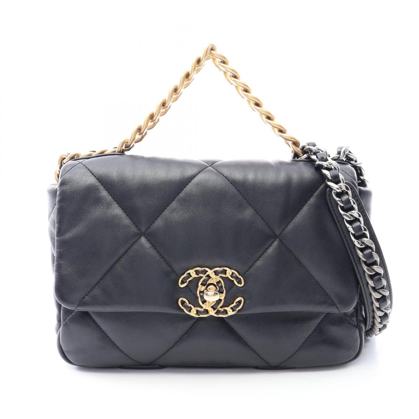 Shoulder Bag Leather Handbag Chanel: Shoulder Bag Leather Handbag Chanel The Chanel MPN AS1160 Shoulder Bag is a sleek and sophisticated black leather handbag made from high-quality lambskin. Measuring 17cm x 25cm x 8cm, this stylish