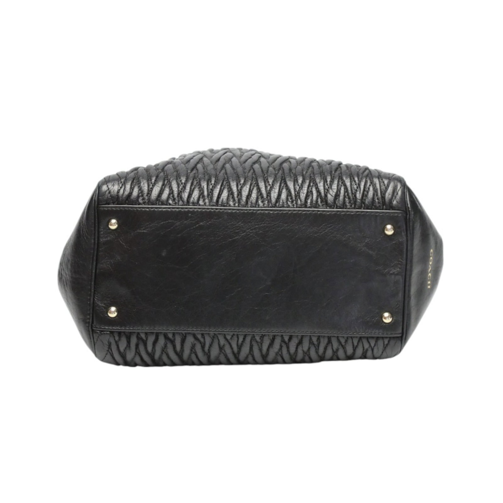 Handbag Leather Coach - 5